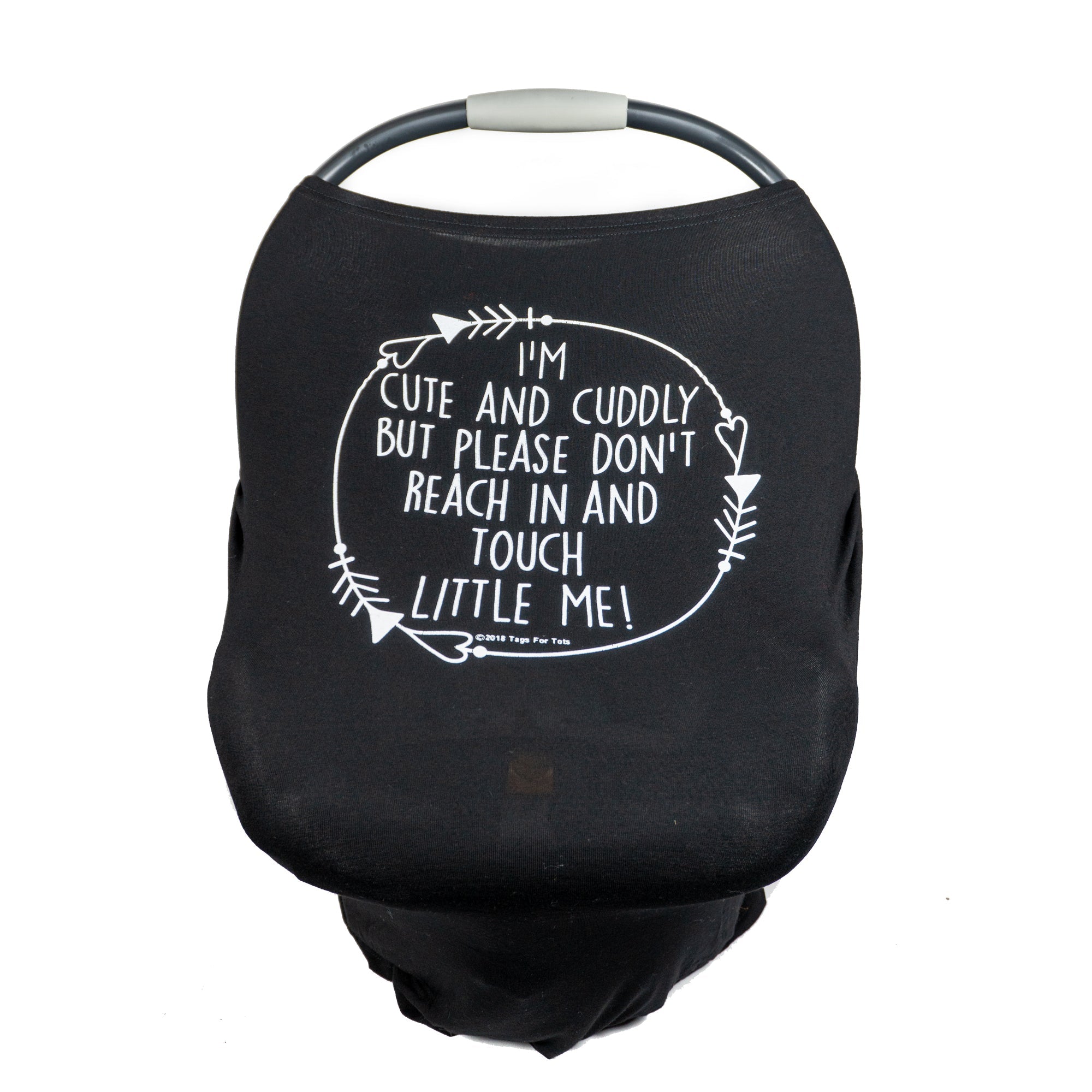 Black Car Seat 5 In 1 Cover – i'm Cute & Cuddly But Please Don't Touch Little Me
