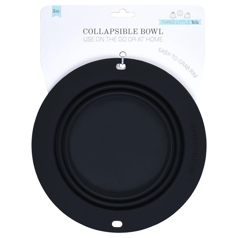 Black Collapsible Bowl For Travel Or Home