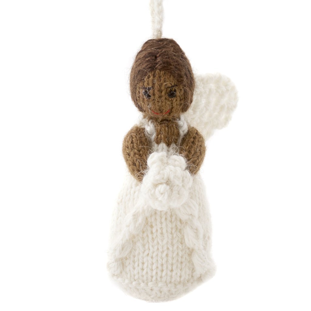 Black/brown Bride Hand Knit Wedding Ornament