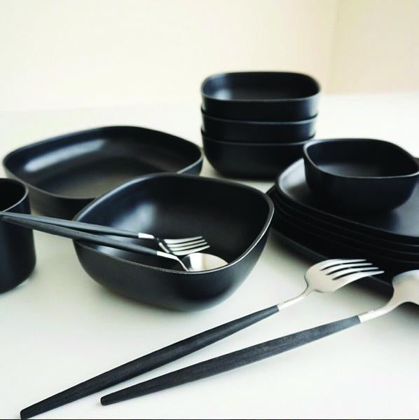 Bamboo Cereal Bowl - 4 Piece Set - Black
