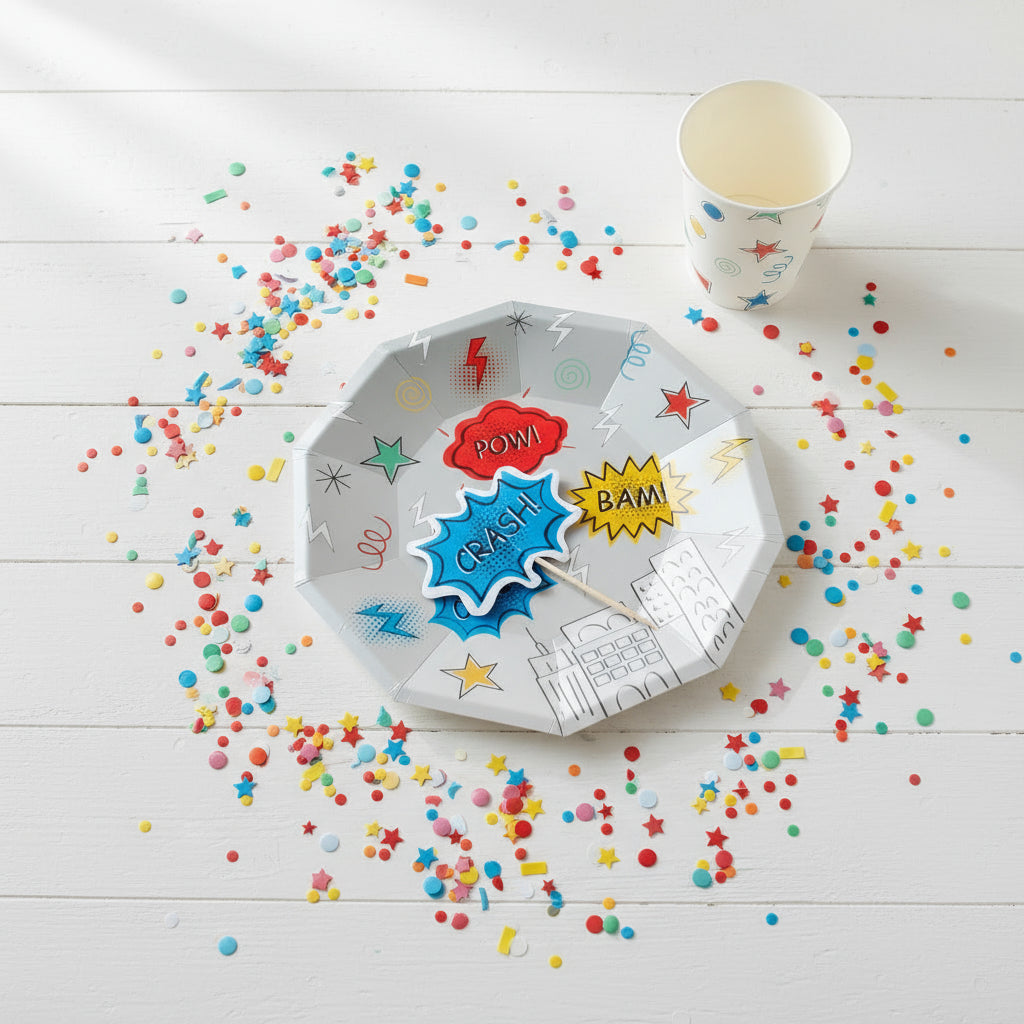 Superhero Small Plates (set Of 8)