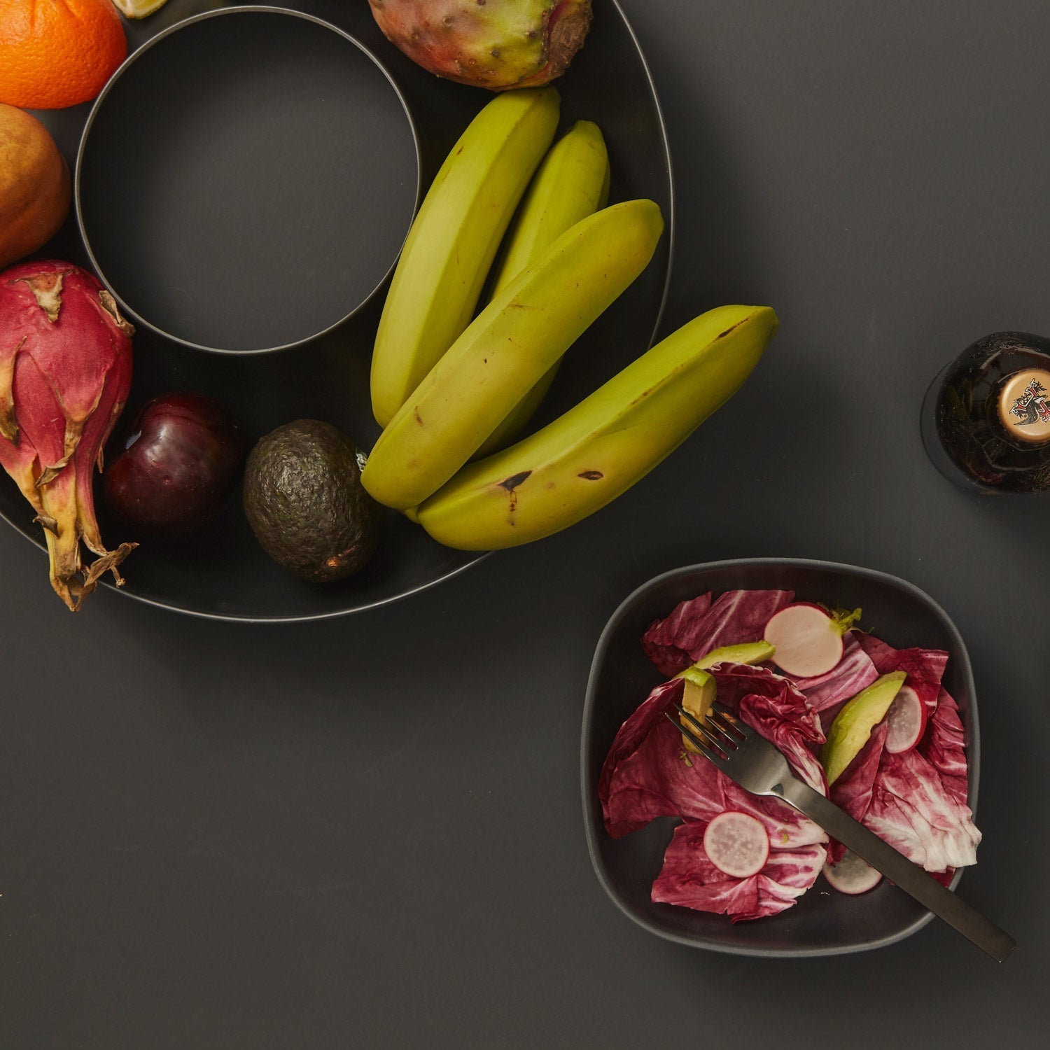 Bamboo Solo Salad Bowl - Set Of 4 - Black