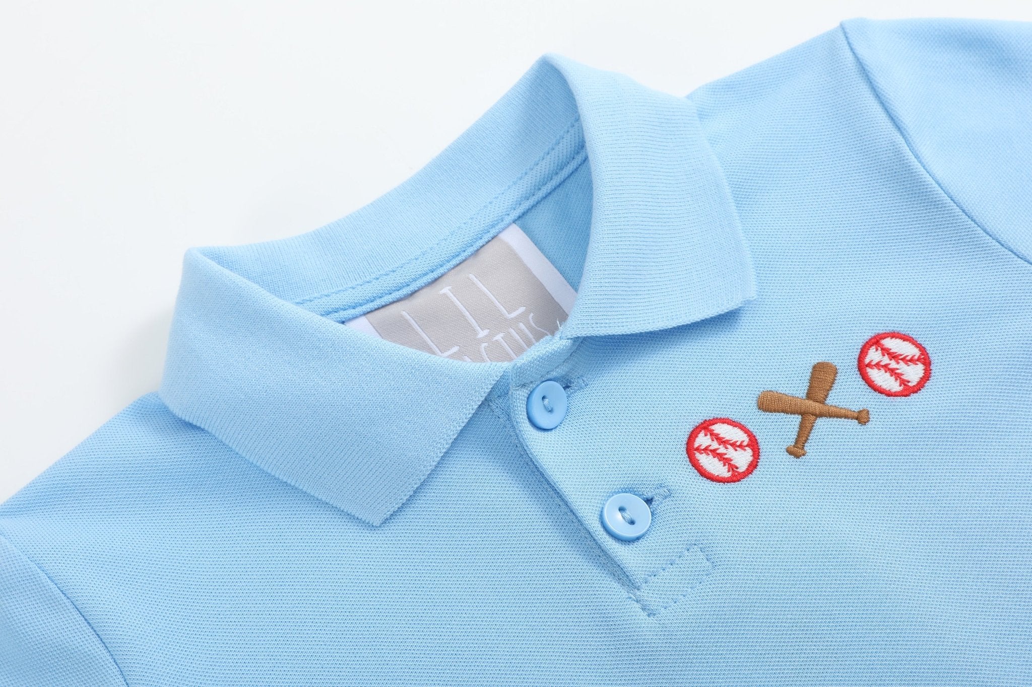 Blue Baseball Polo Shirt
