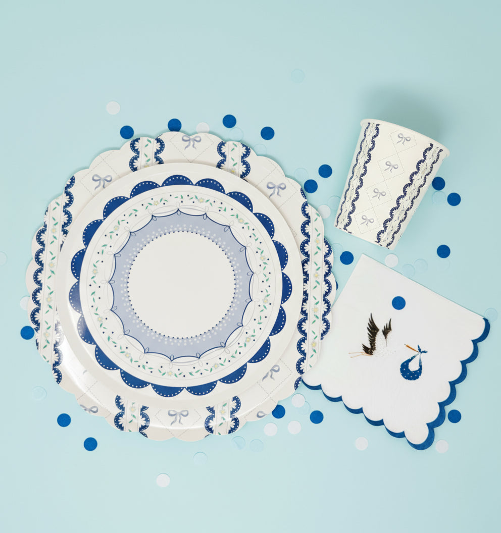 Blue Baby Shower Napkins (set Of 16)