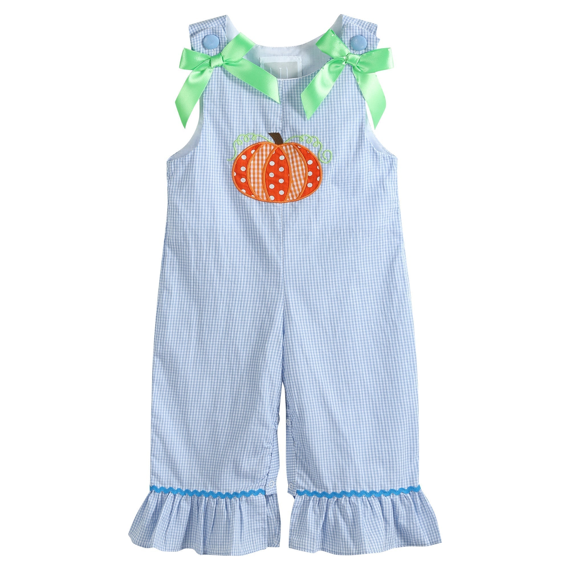 Blue Gingham Pumpkin Playsuit