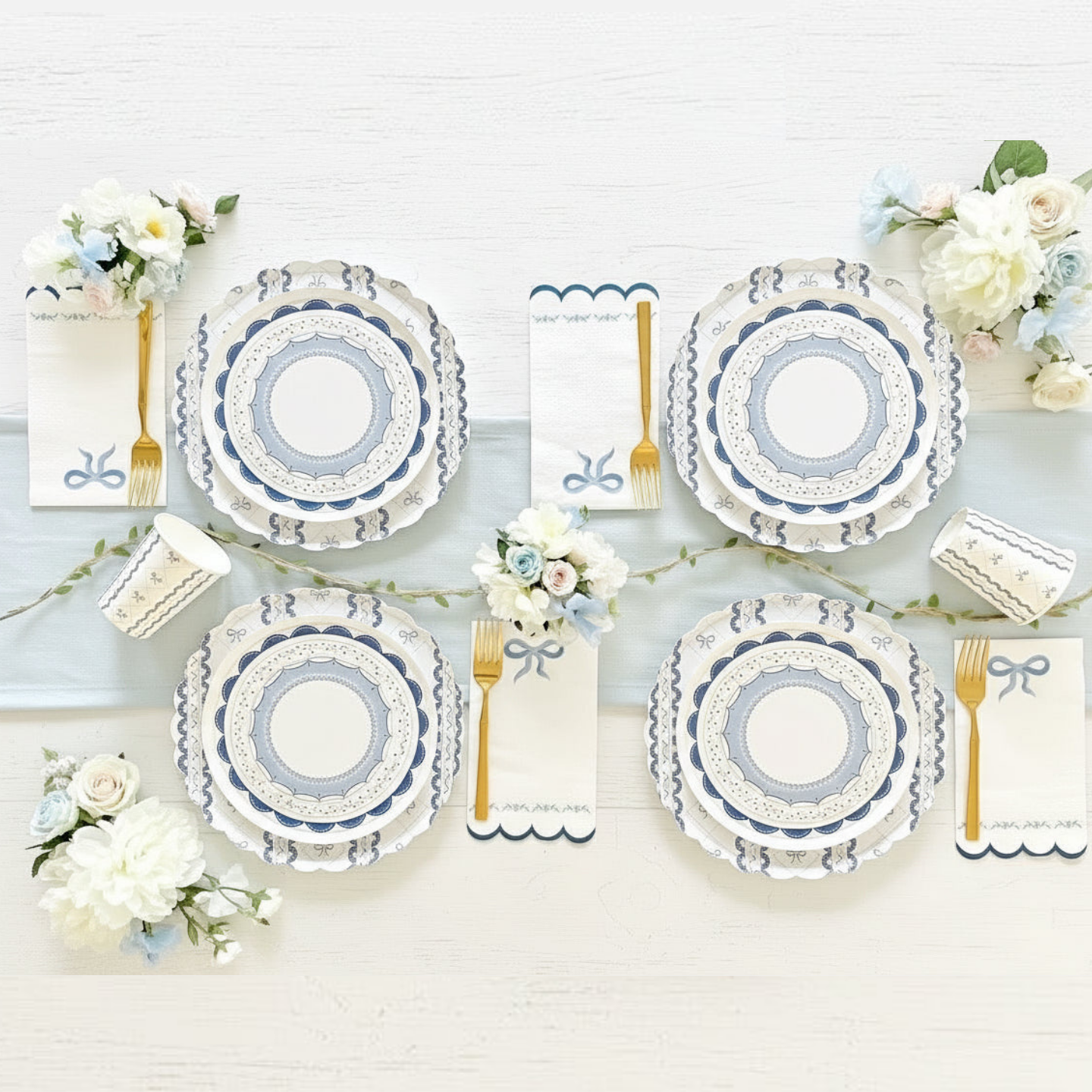 Coquette Blue Party Supplies In A Box