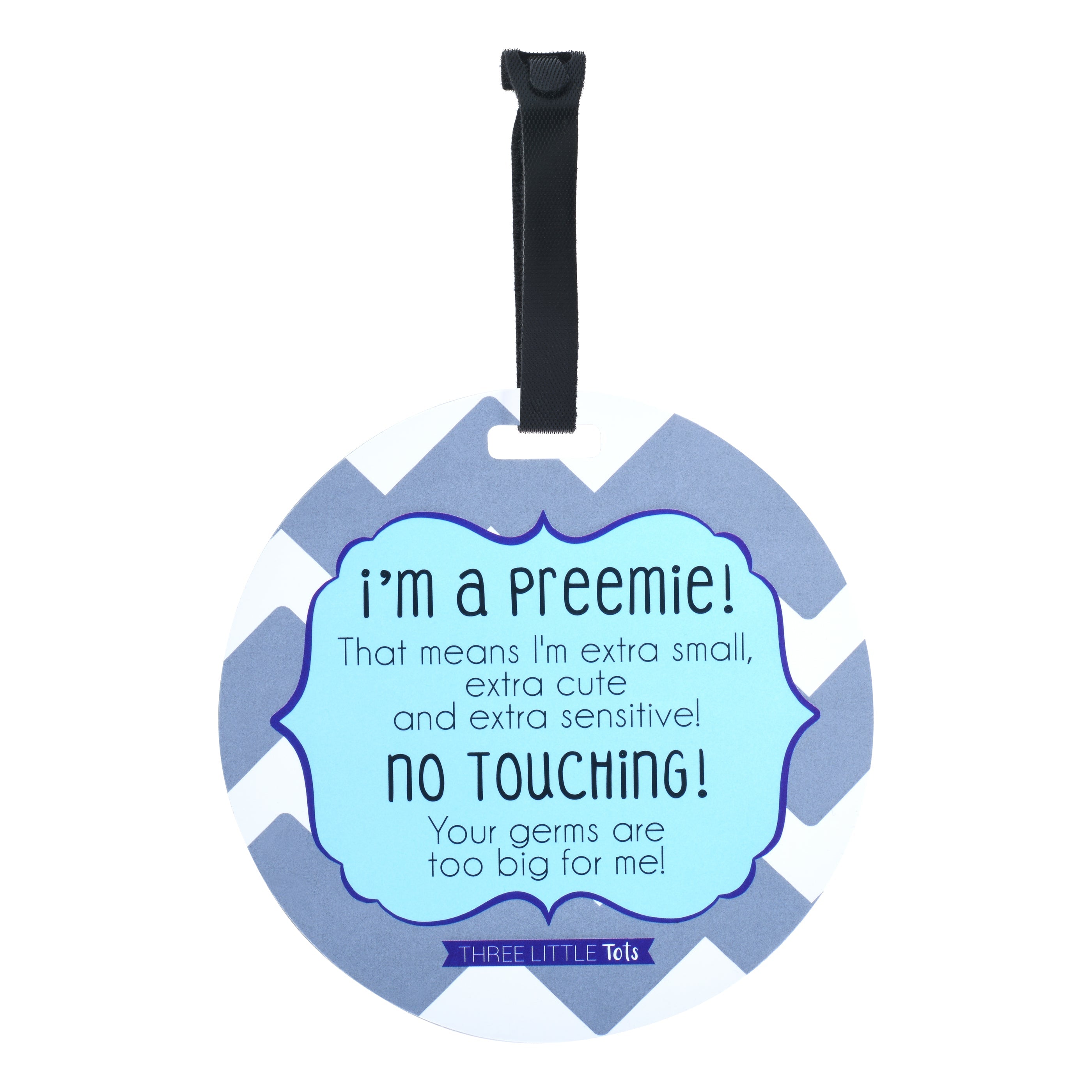 I'm A Preemie Boy No Touching Baby Car Seat Sign Tag