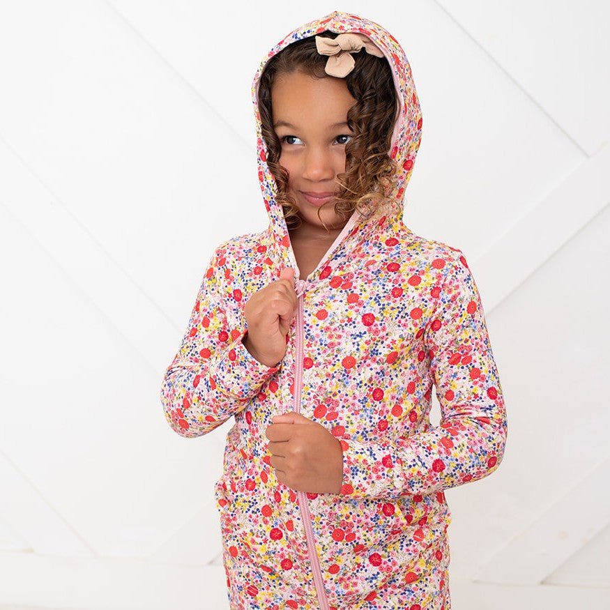 Blush Bloom Zipper Hoodie