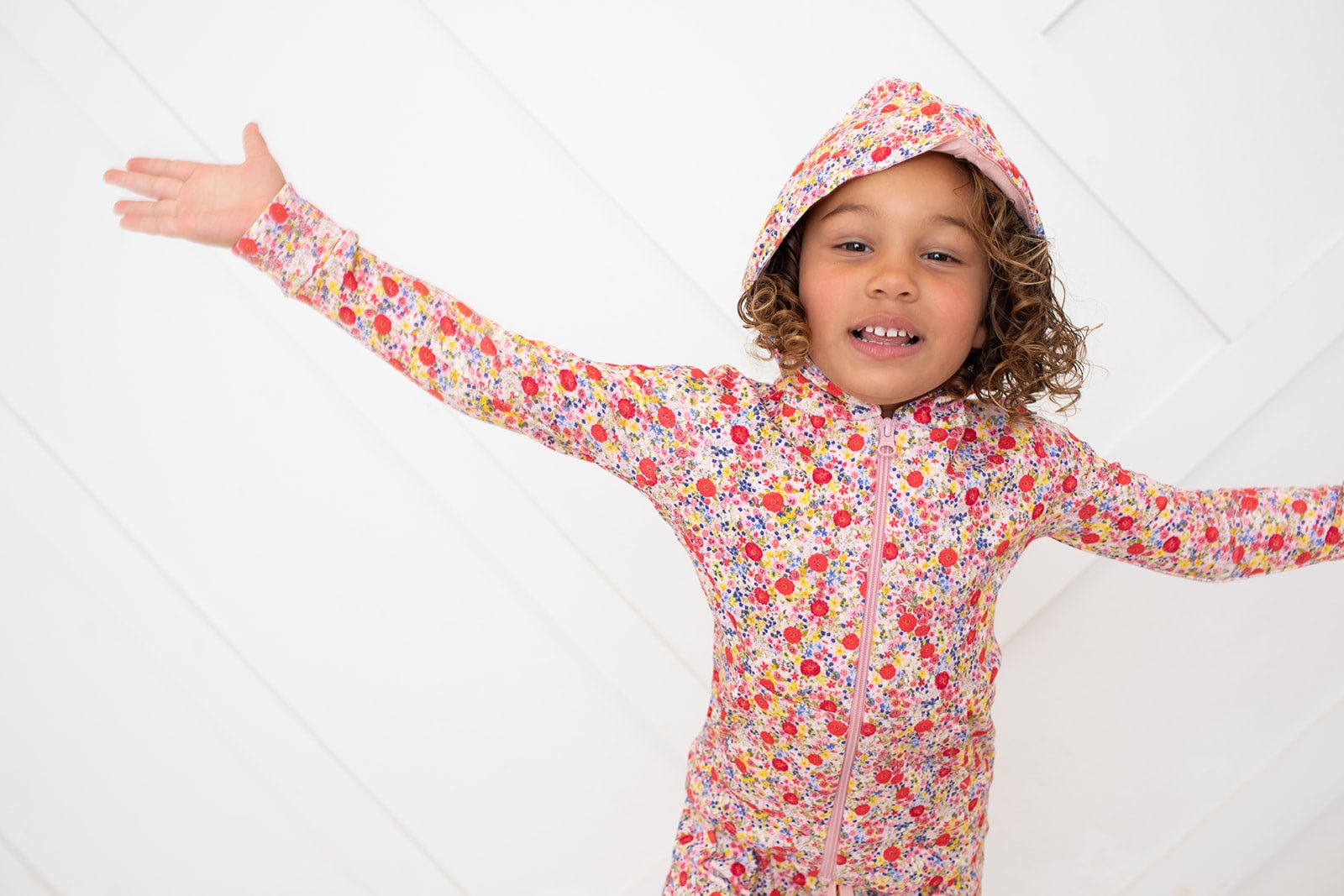 Blush Bloom Zipper Hoodie