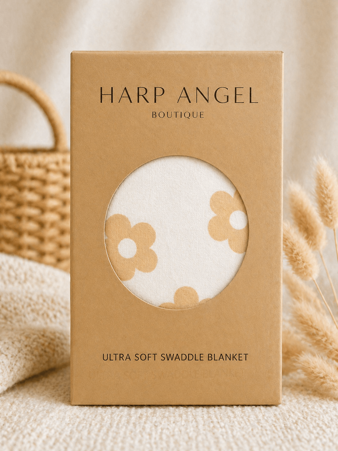 Bamboo Stretch Swaddle - Blush Daisy