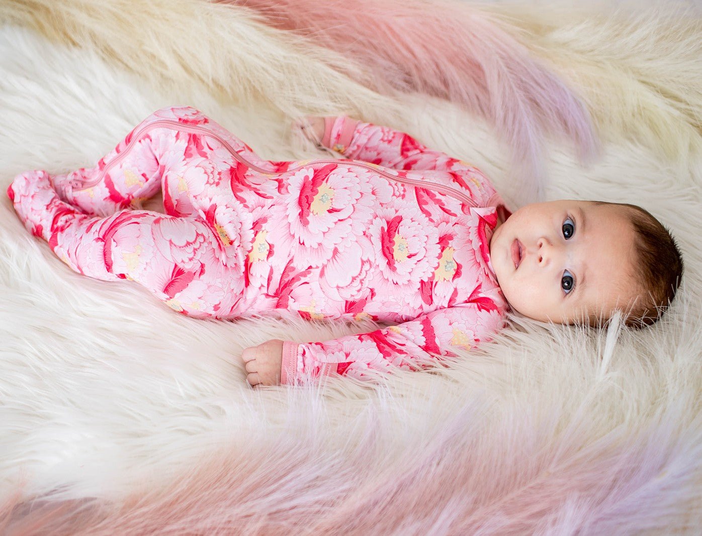 Blush Dreams Floral Footie