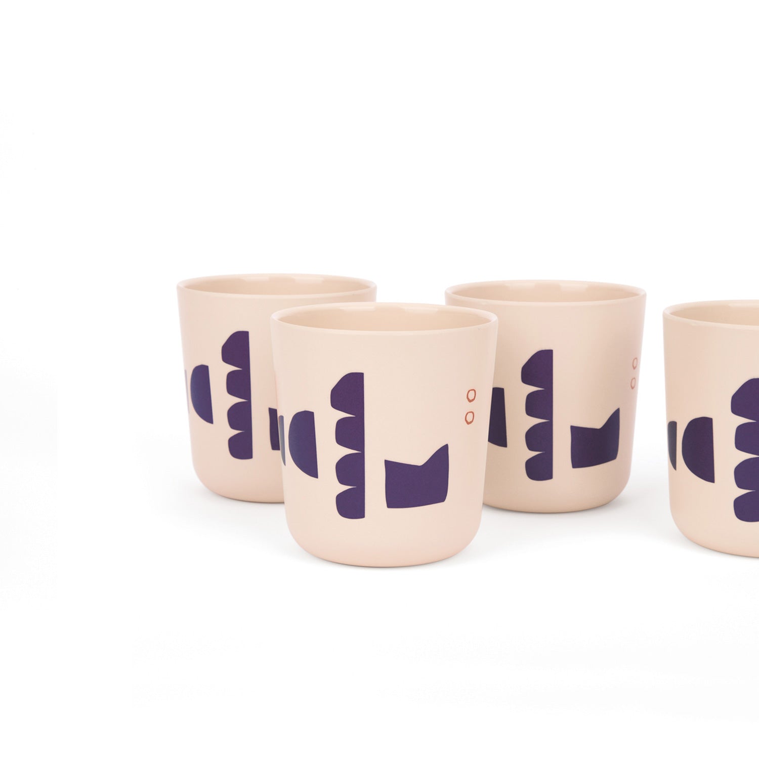 Bamboo Illustrated Medium Cup Set - Blue Series