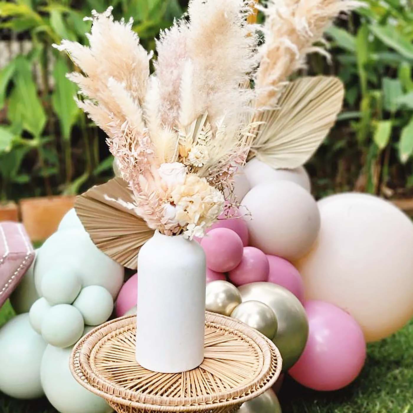 Boho Dusty Rose And Green Balloon Garland Kit