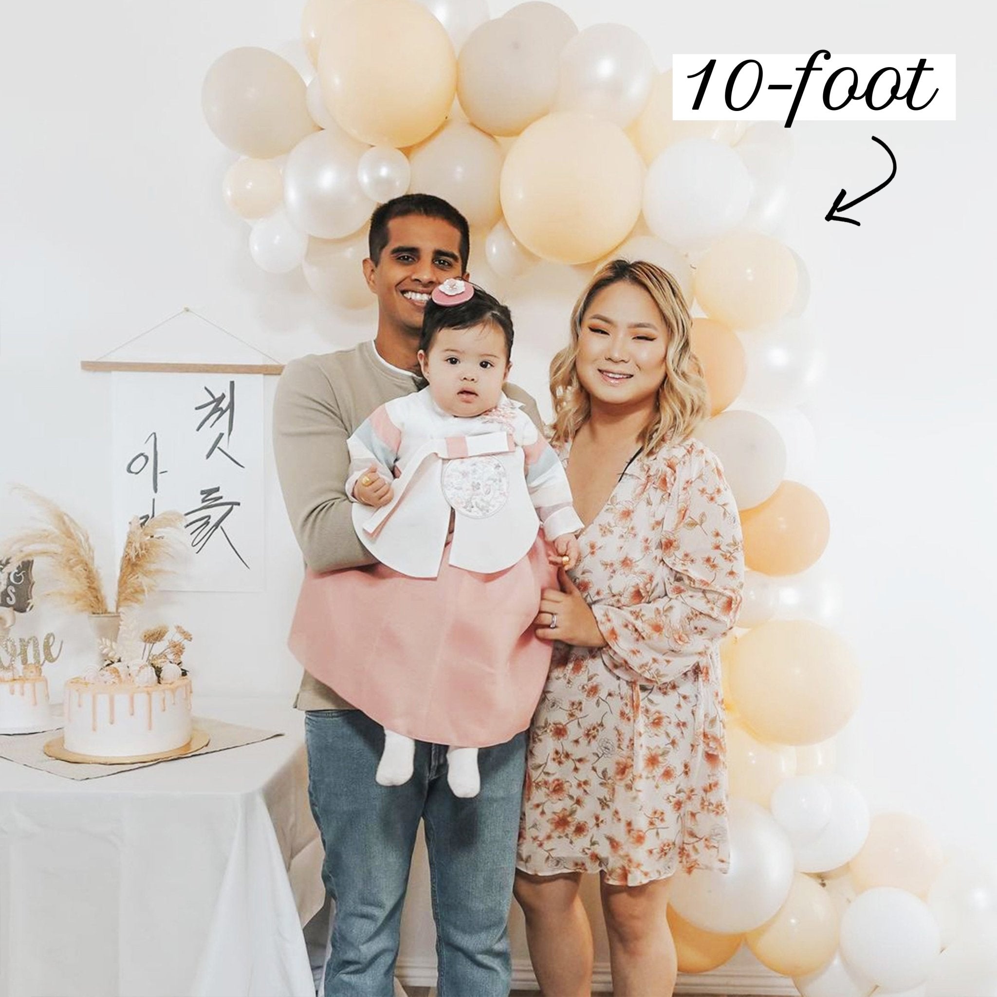 Neutral Boho Balloon Garland Kit – Blush, Linen & White