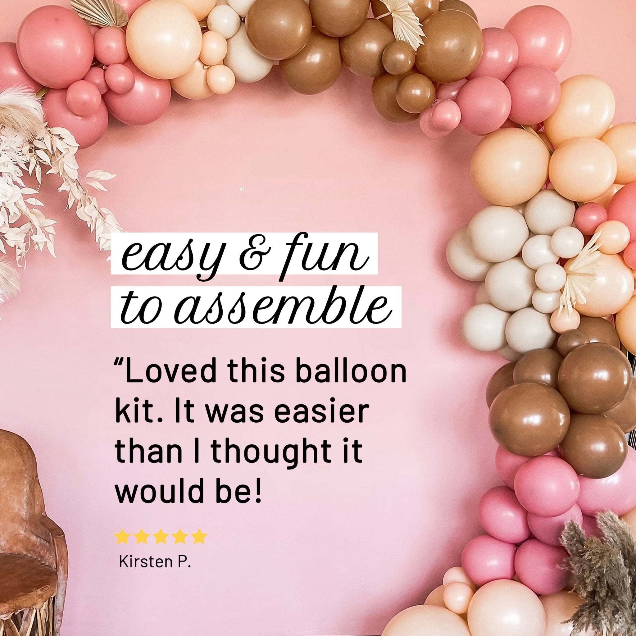 Moody Boho Rainbow Balloon Arch Kit – Dusty Rose + Mocha