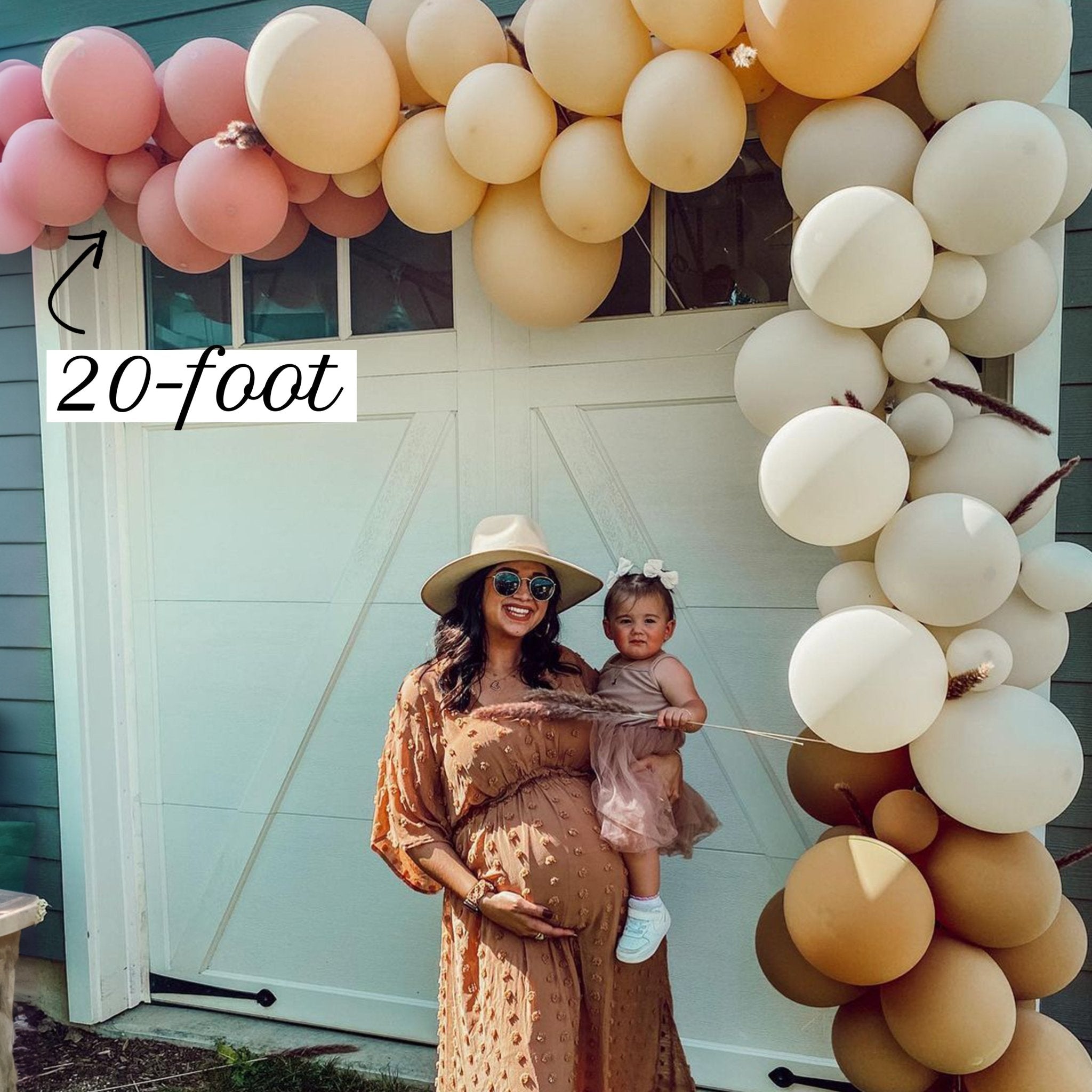 Moody Boho Rainbow Balloon Arch Kit – Dusty Rose + Mocha