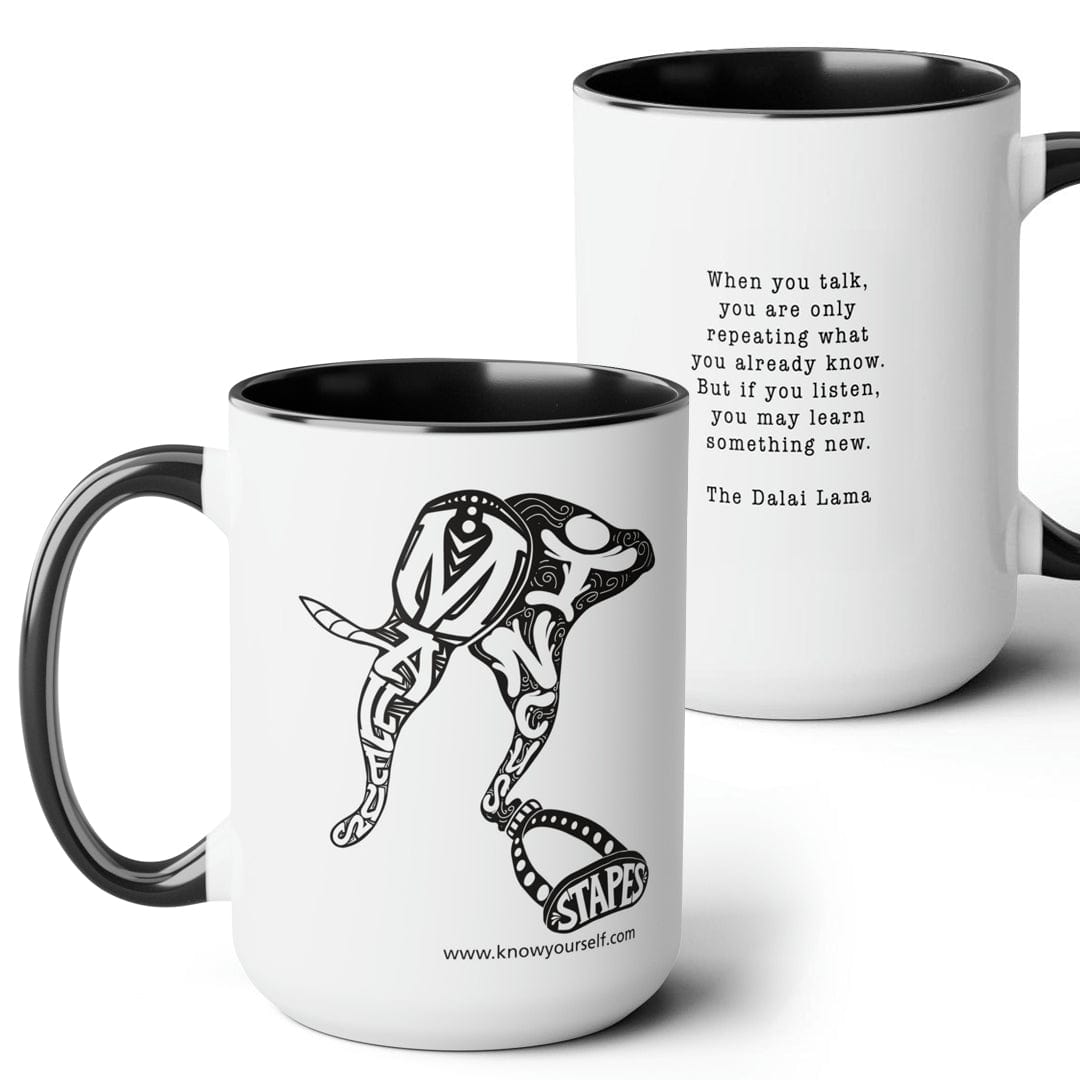Anatomy Mug Set - Bones Of The Ear, Foot, Spine, And Ribs - Black