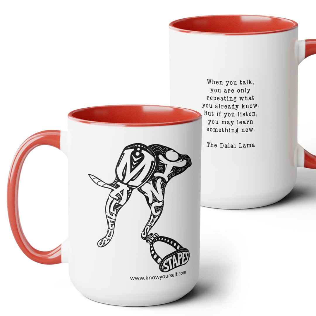 Anatomy Mug Set - Bones Of The Ear, Foot, Spine, And Ribs Red