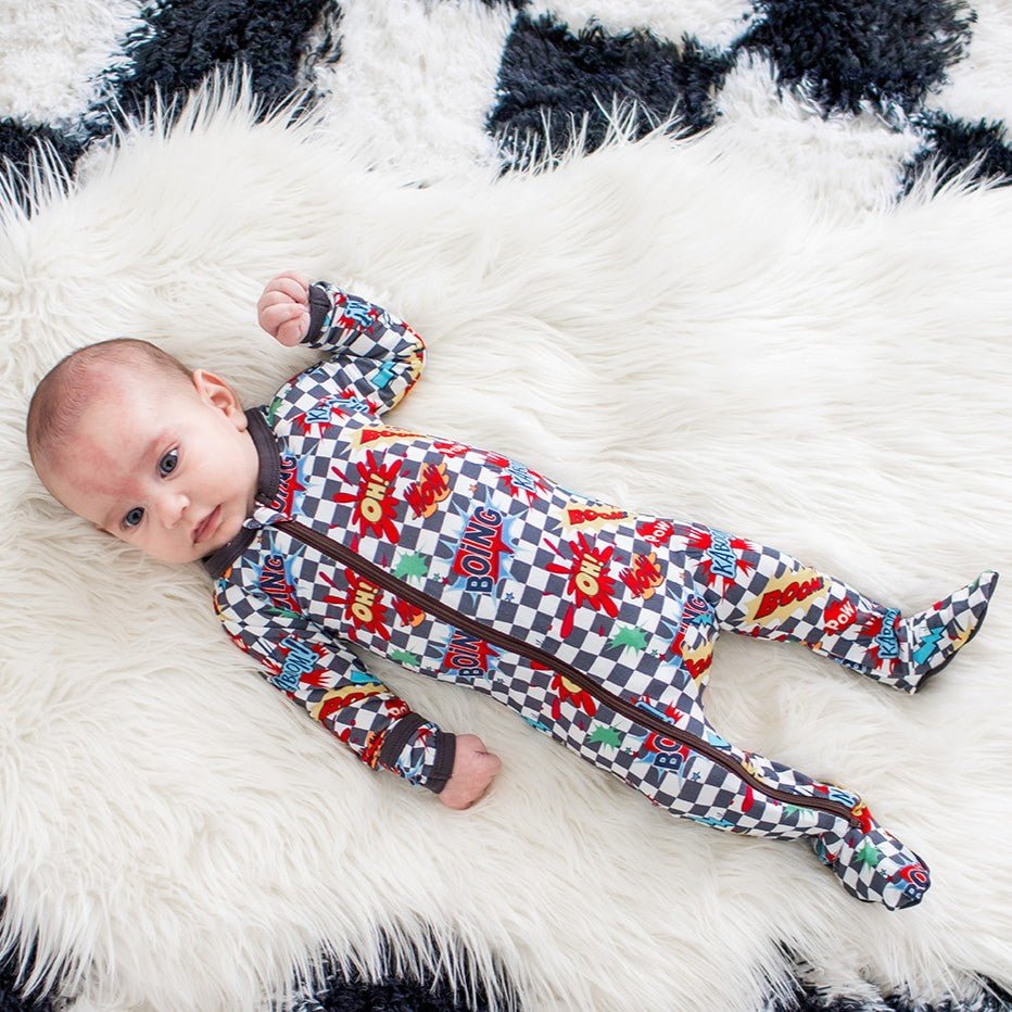 Boomin Checks Footie