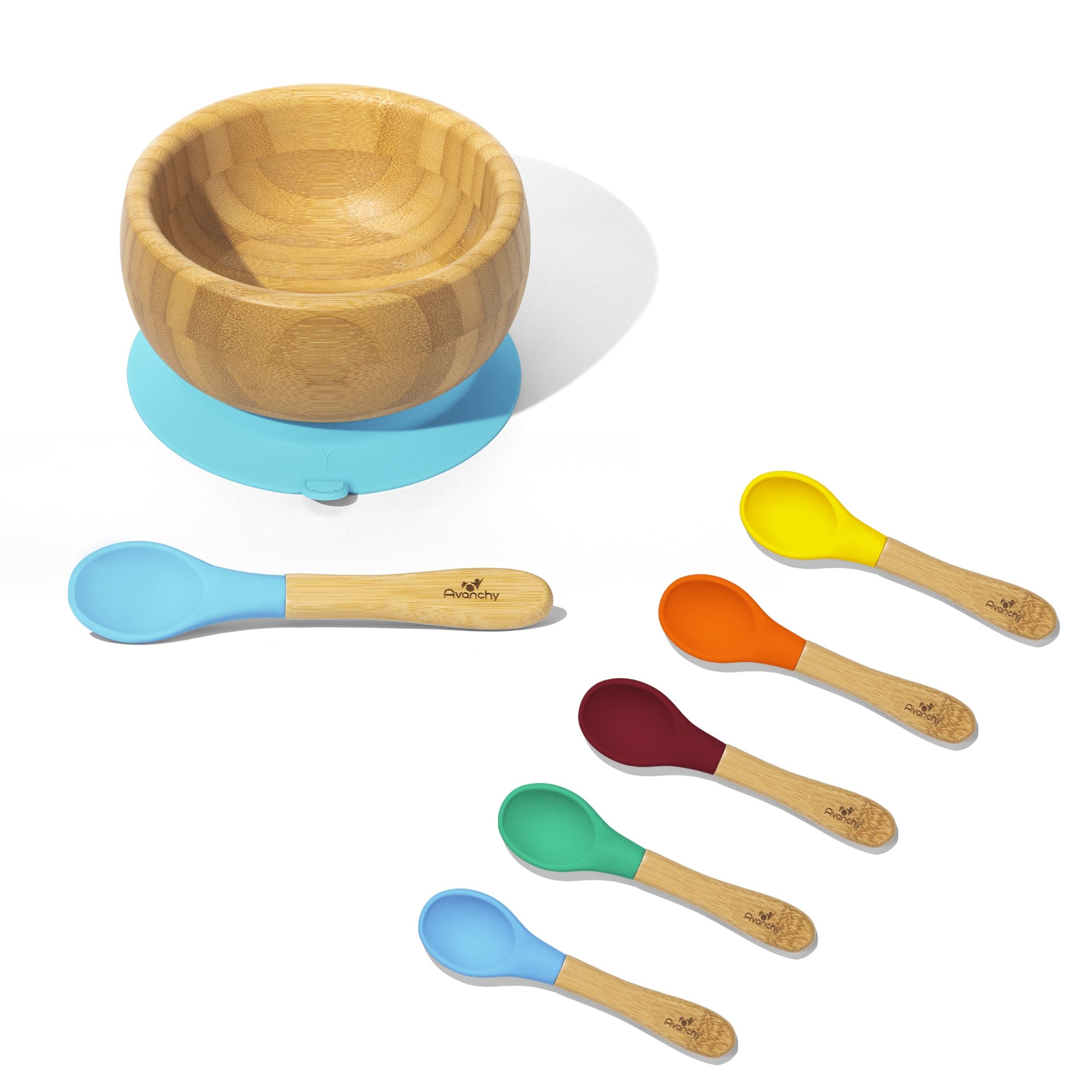 Avanchy Bamboo Suction Baby Bowl + Spoon