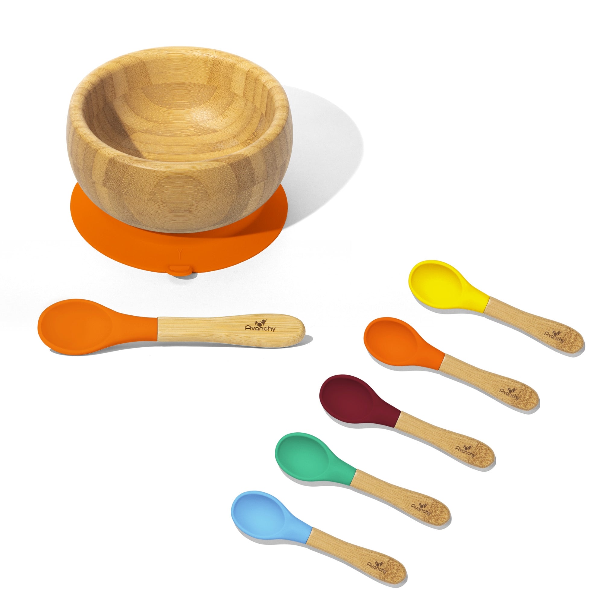 Avanchy Bamboo Suction Baby Bowl + Spoon