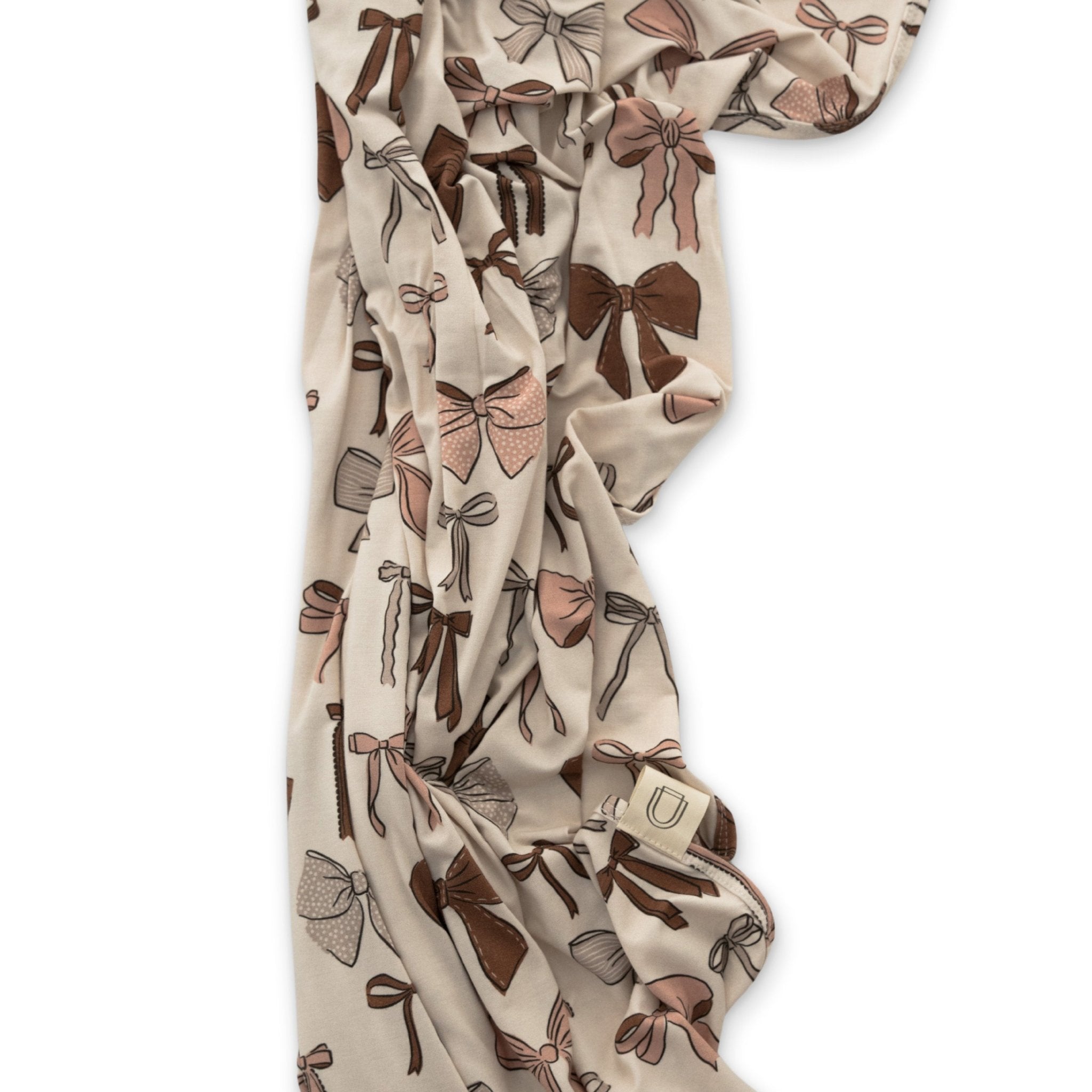 Bows Stretch Swaddle Blanket