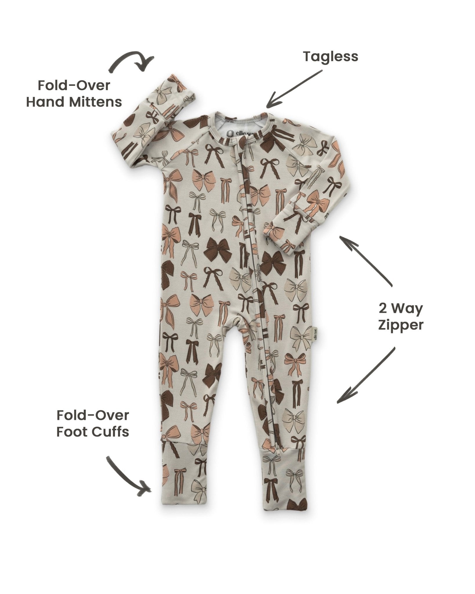 Bows Zipper Romper