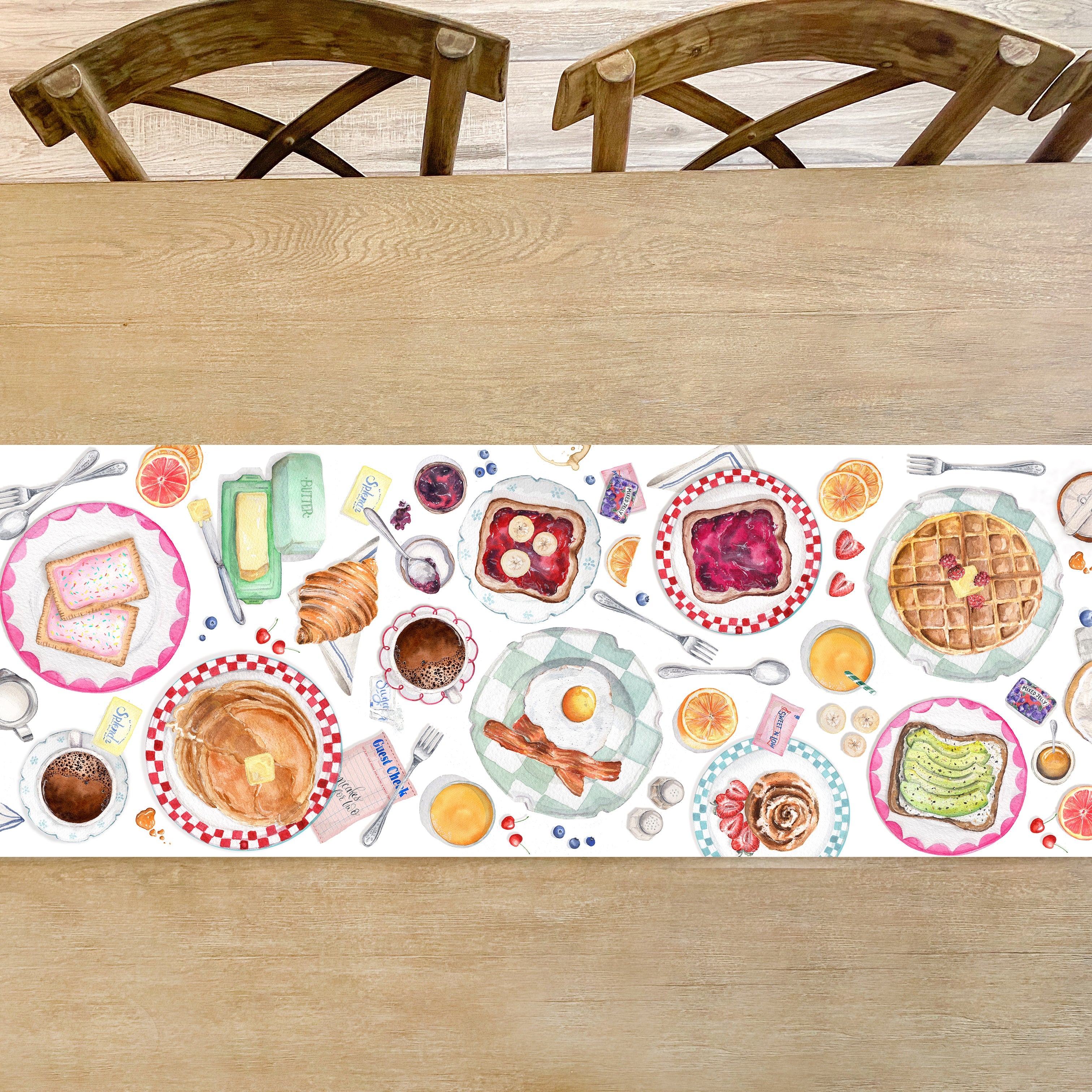 Breakfast At The Diner Table Runner