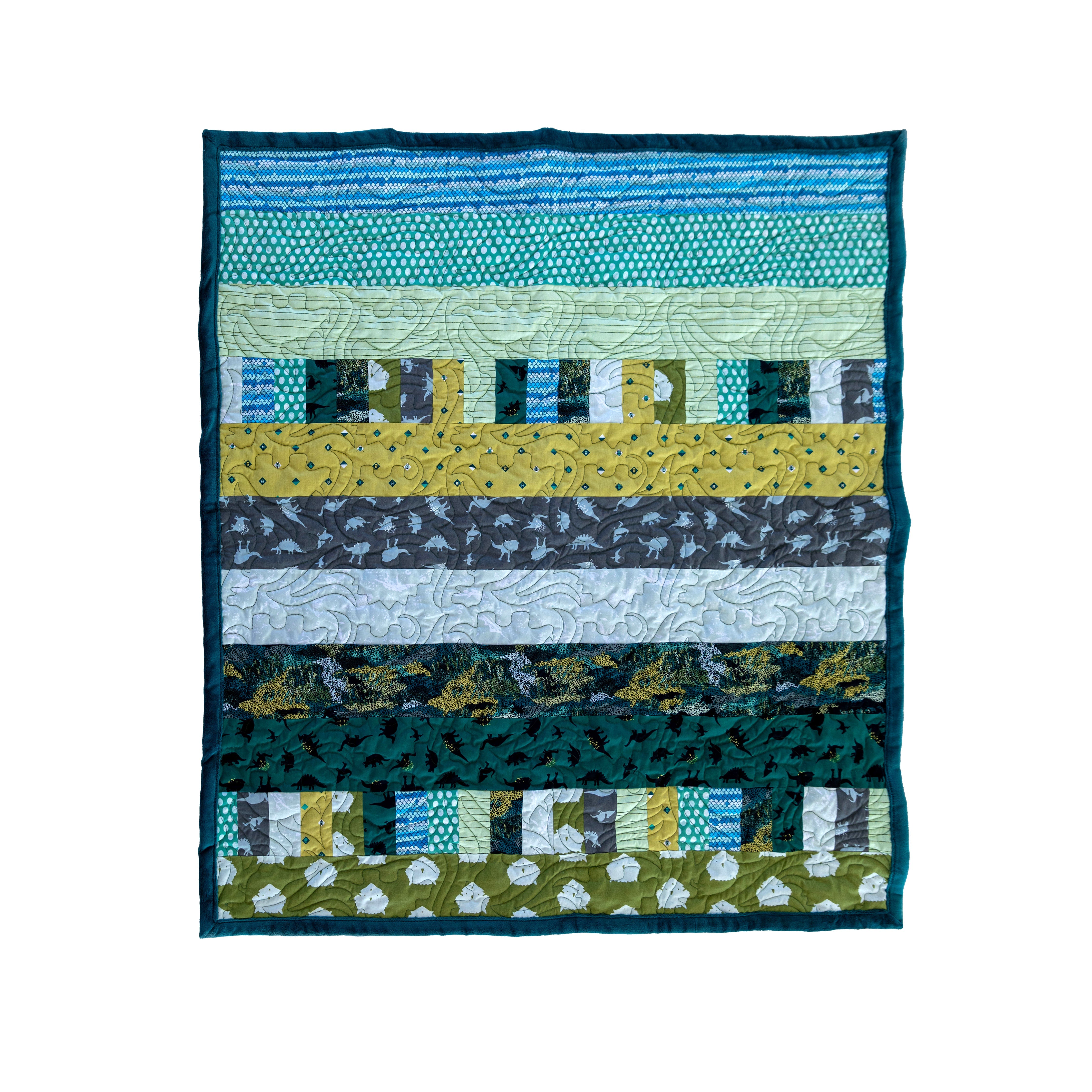 Bricks And Beams Quilt Kit - Dinosaurs