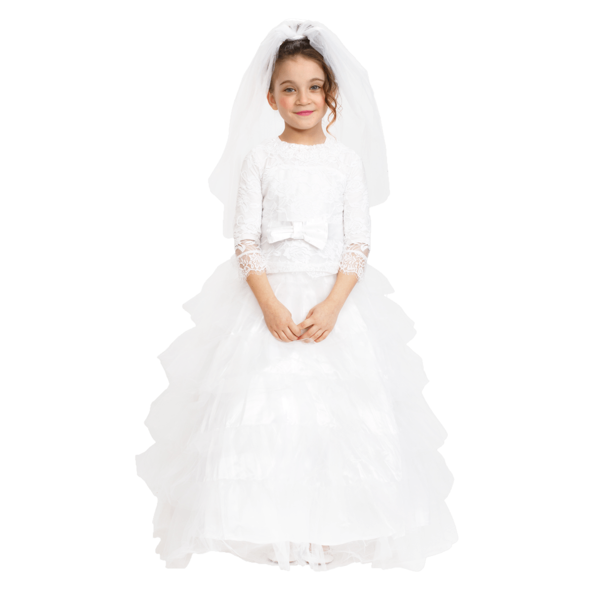 Bridal Dress With Wedding Veil - Kids