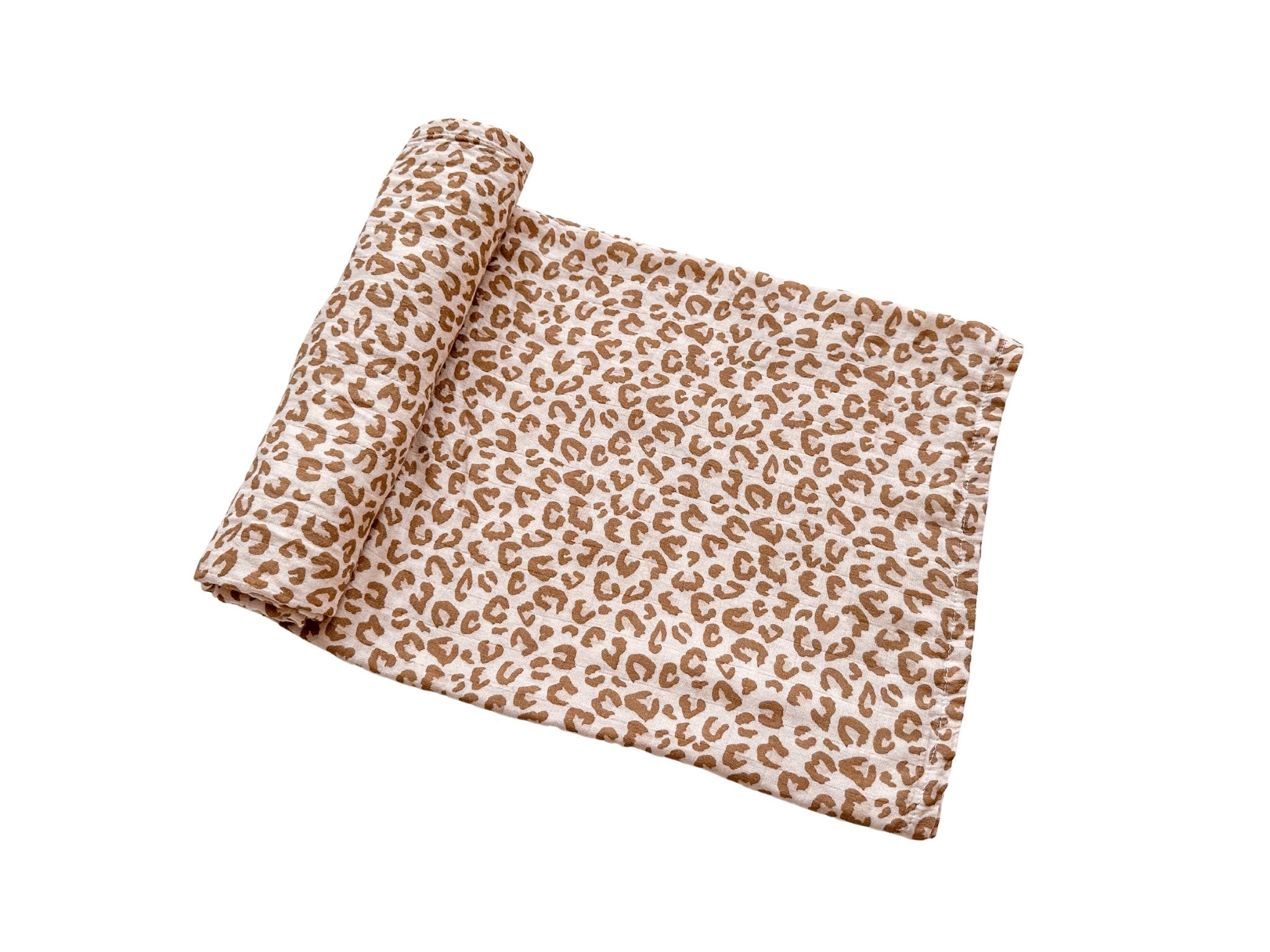 Muslin Swaddle Blanket - Brown Leopard