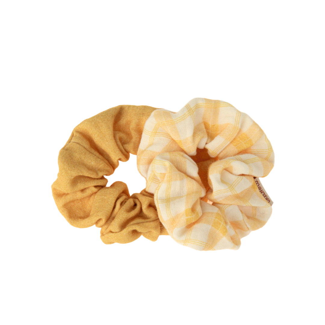 Hair Scrunchies Set Of 2 | Organic Cotton | Buckwheat