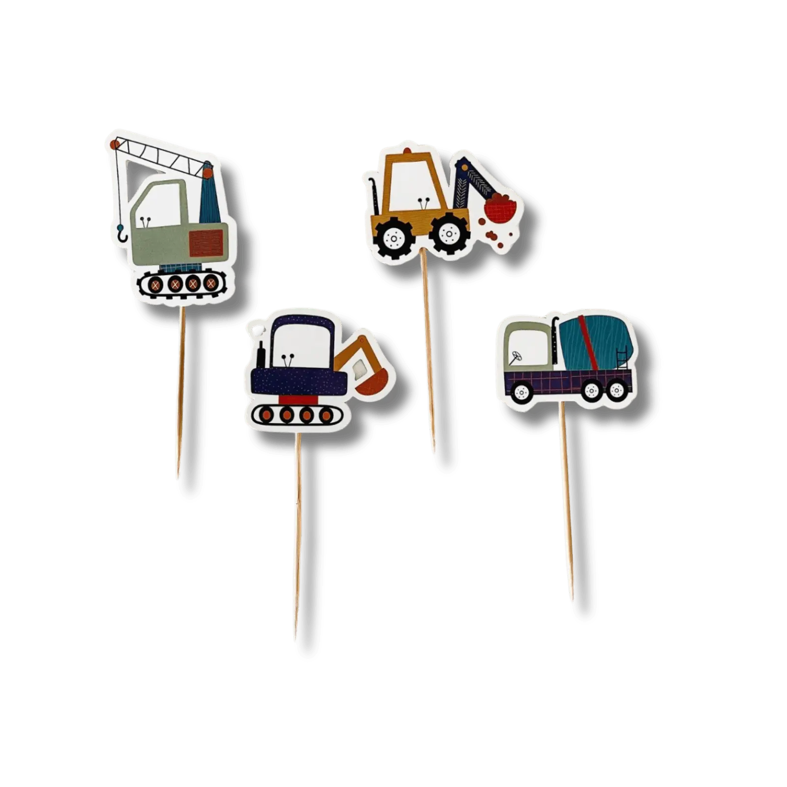 Builder Cupcake Toppers (8 Per Set)