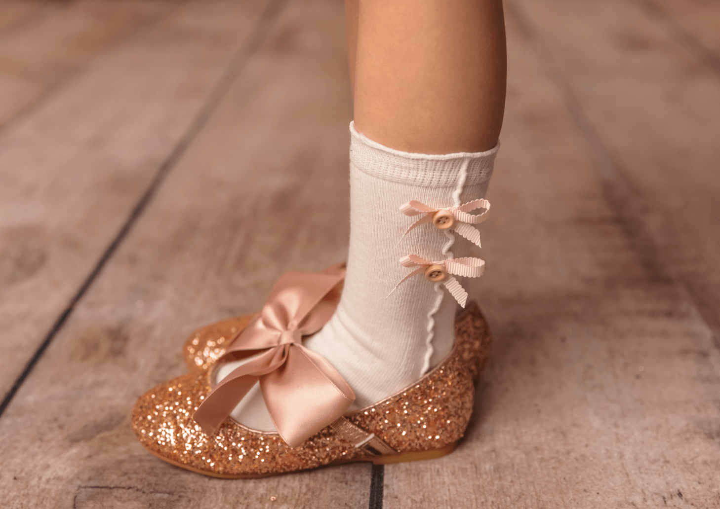 Burgundy Button Socks