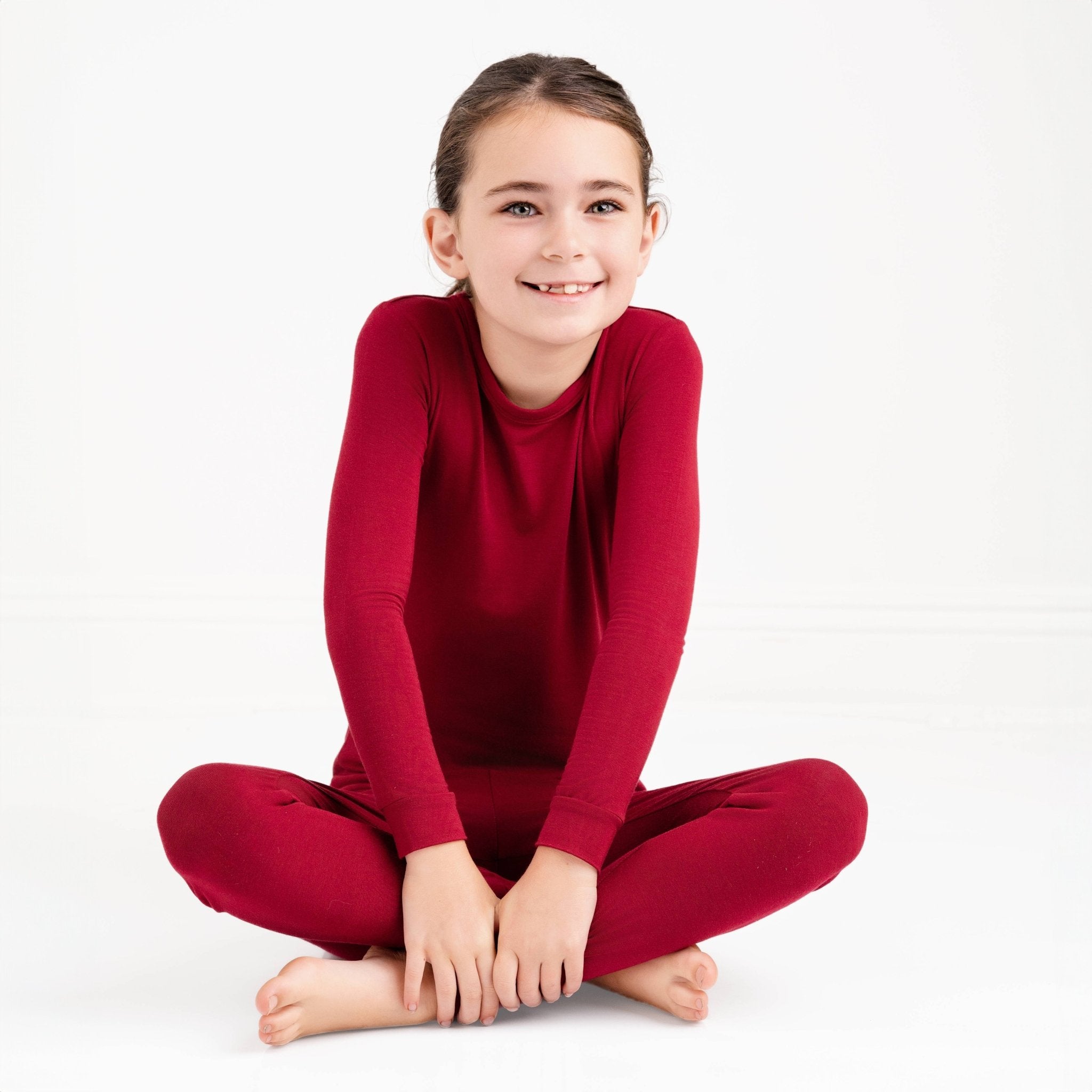 Burgundy Long Sleeve Pj's