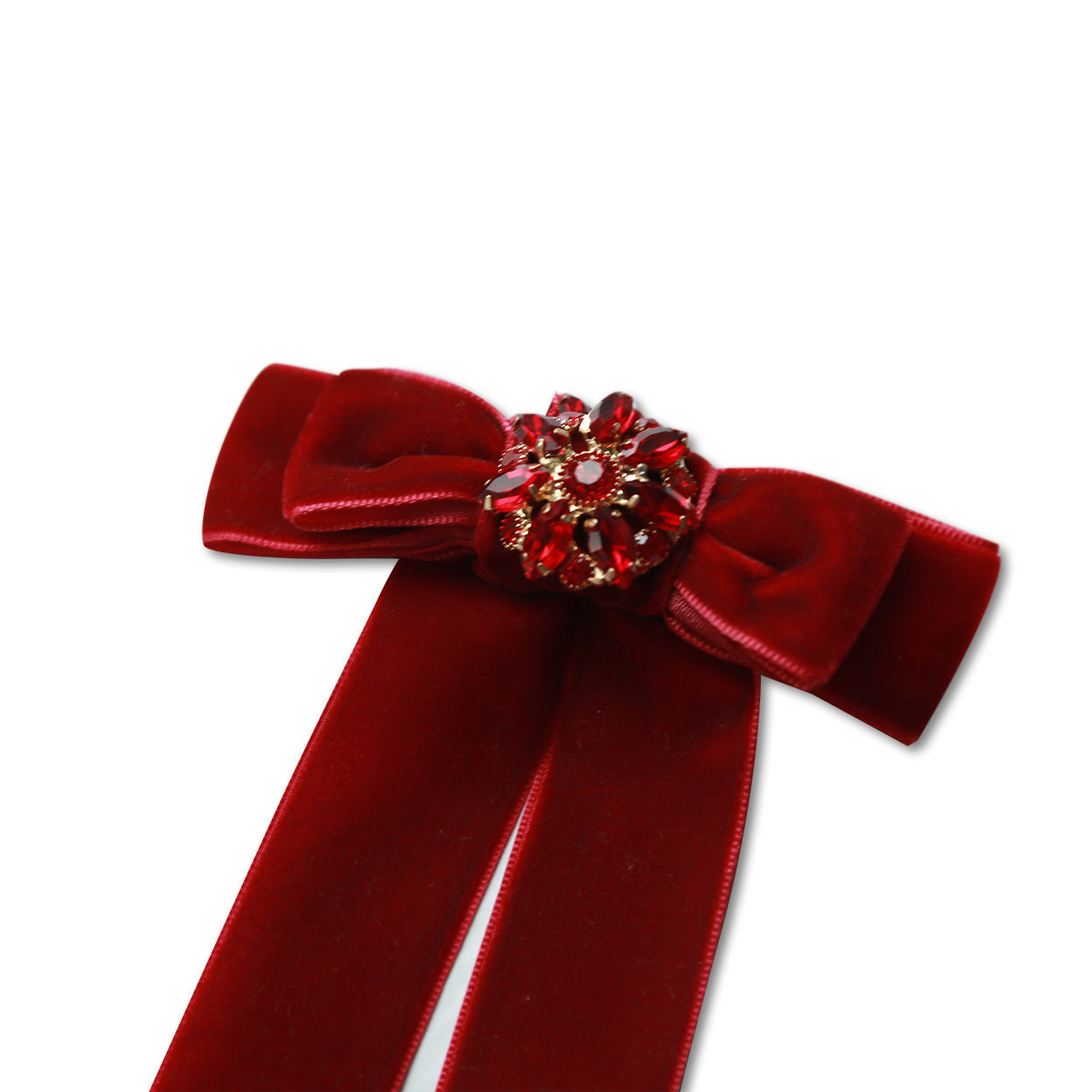 Alessia Hair Clip In Burgundy