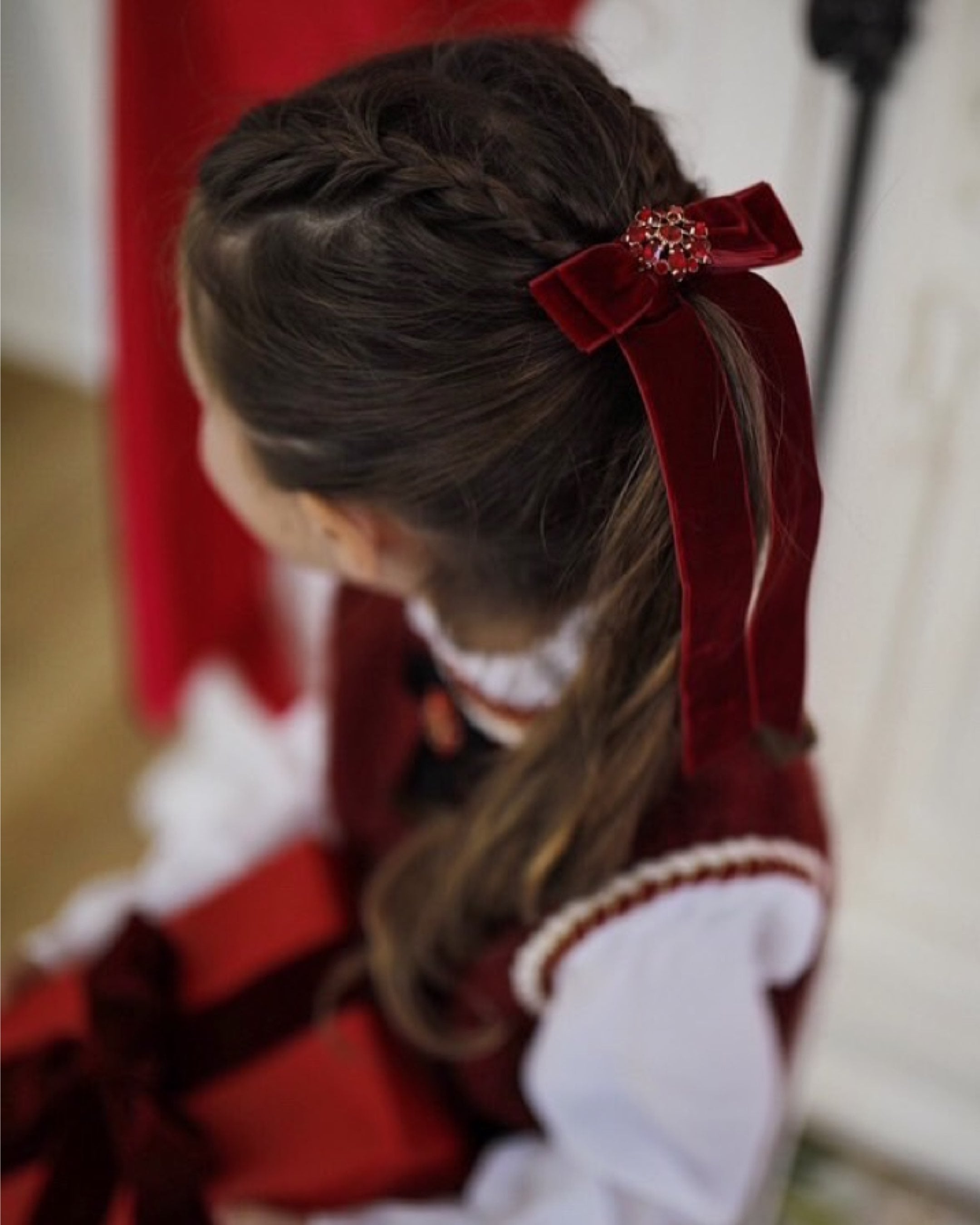 Alessia Hair Clip In Burgundy