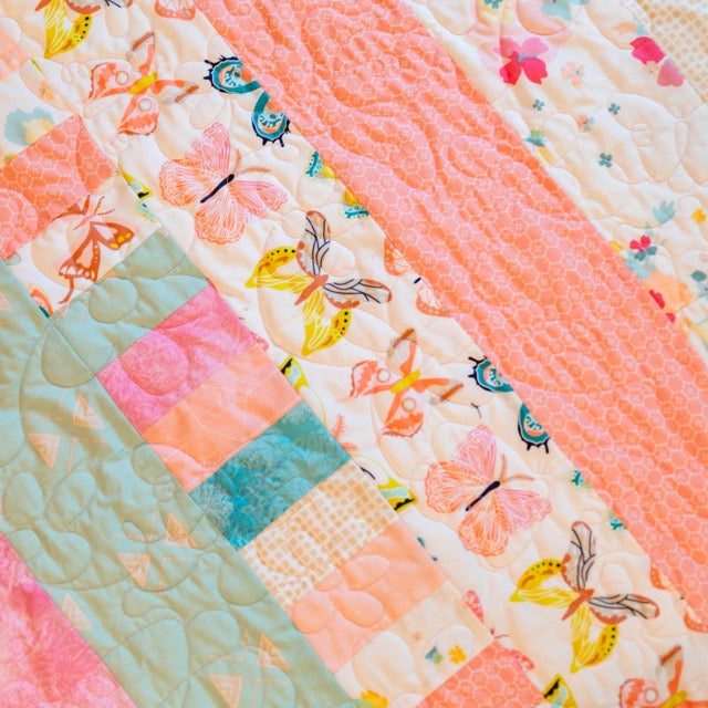 Bricks And Beams Quilt Kit - Butterflies