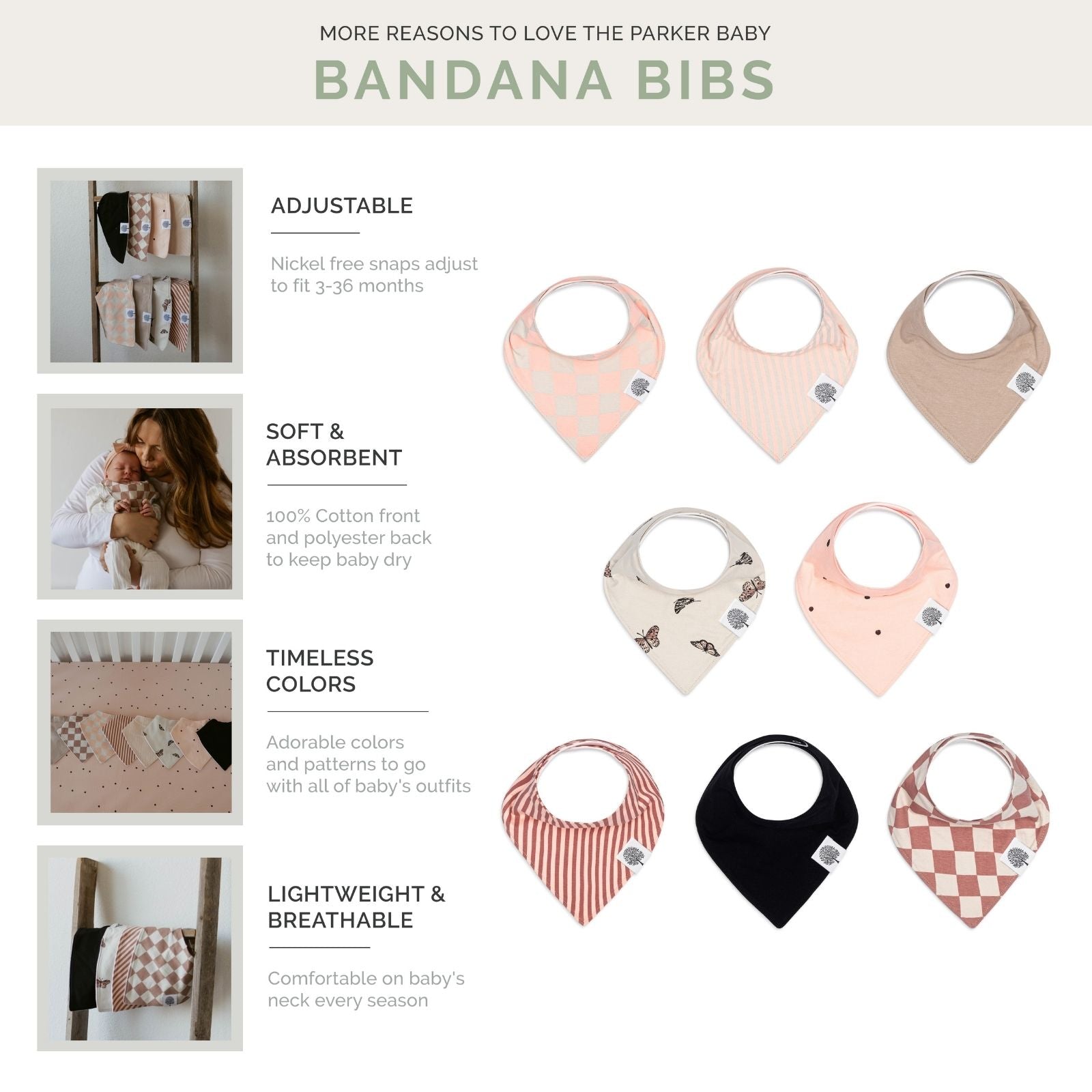 Butterfly Bandana Bib Set (8 Pack)