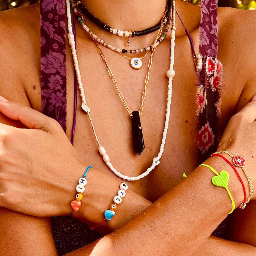 Green Apple Heart Bracelet