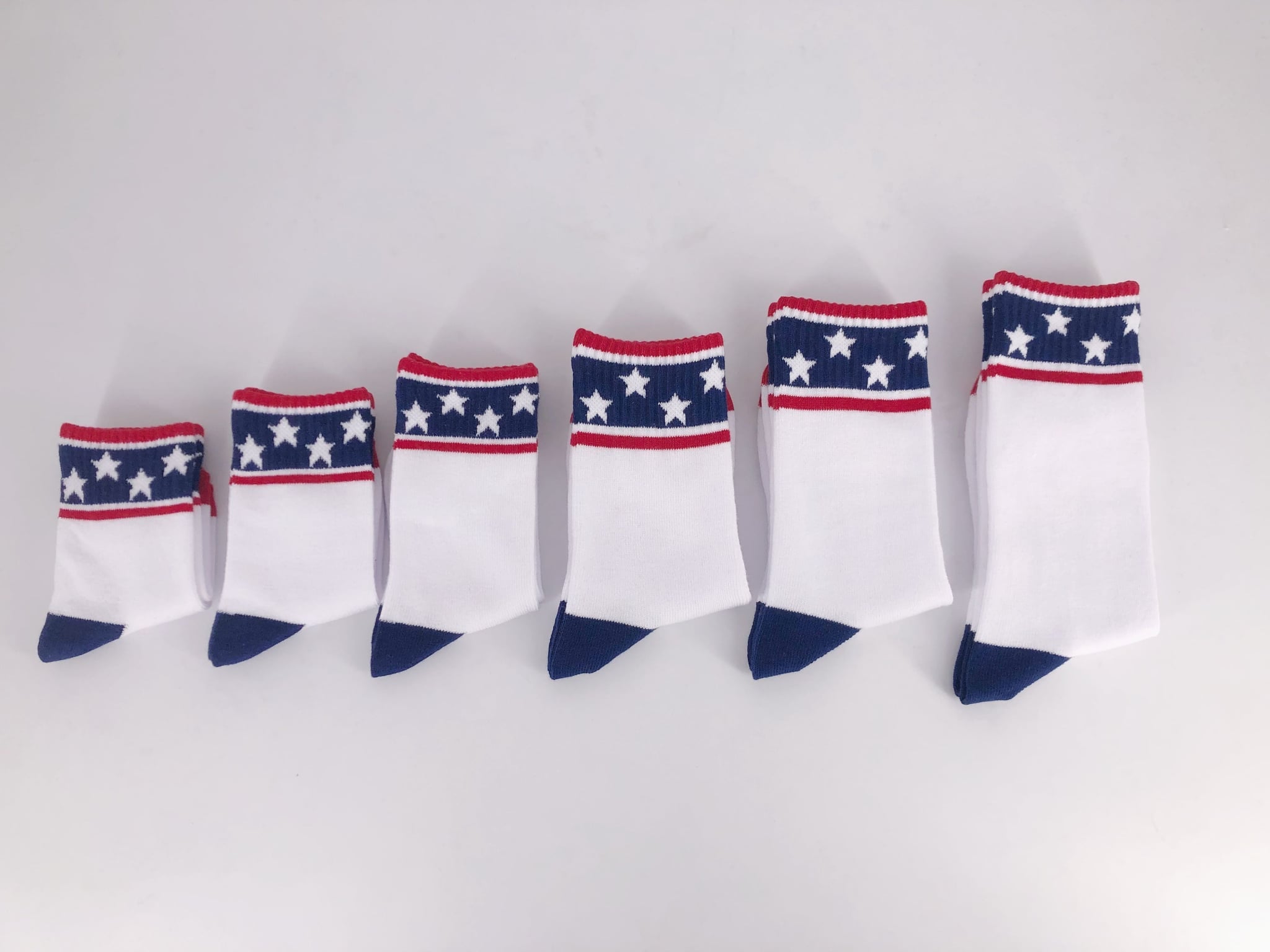 Stars And Stripes 4th Of July Socks - Infant, Toddler, Youth & Adult Sizes