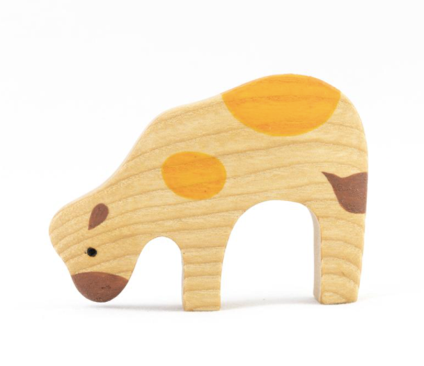 Wooden Baby Cow Toy