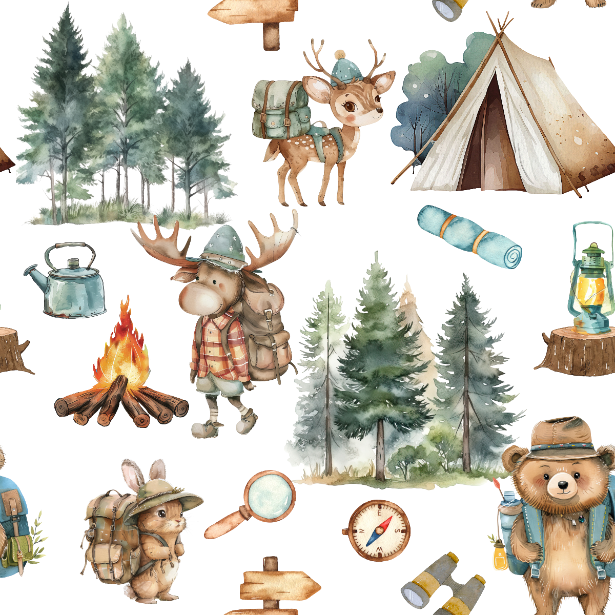 Baby & Toddler Minky Blanket - Let's Go Camping