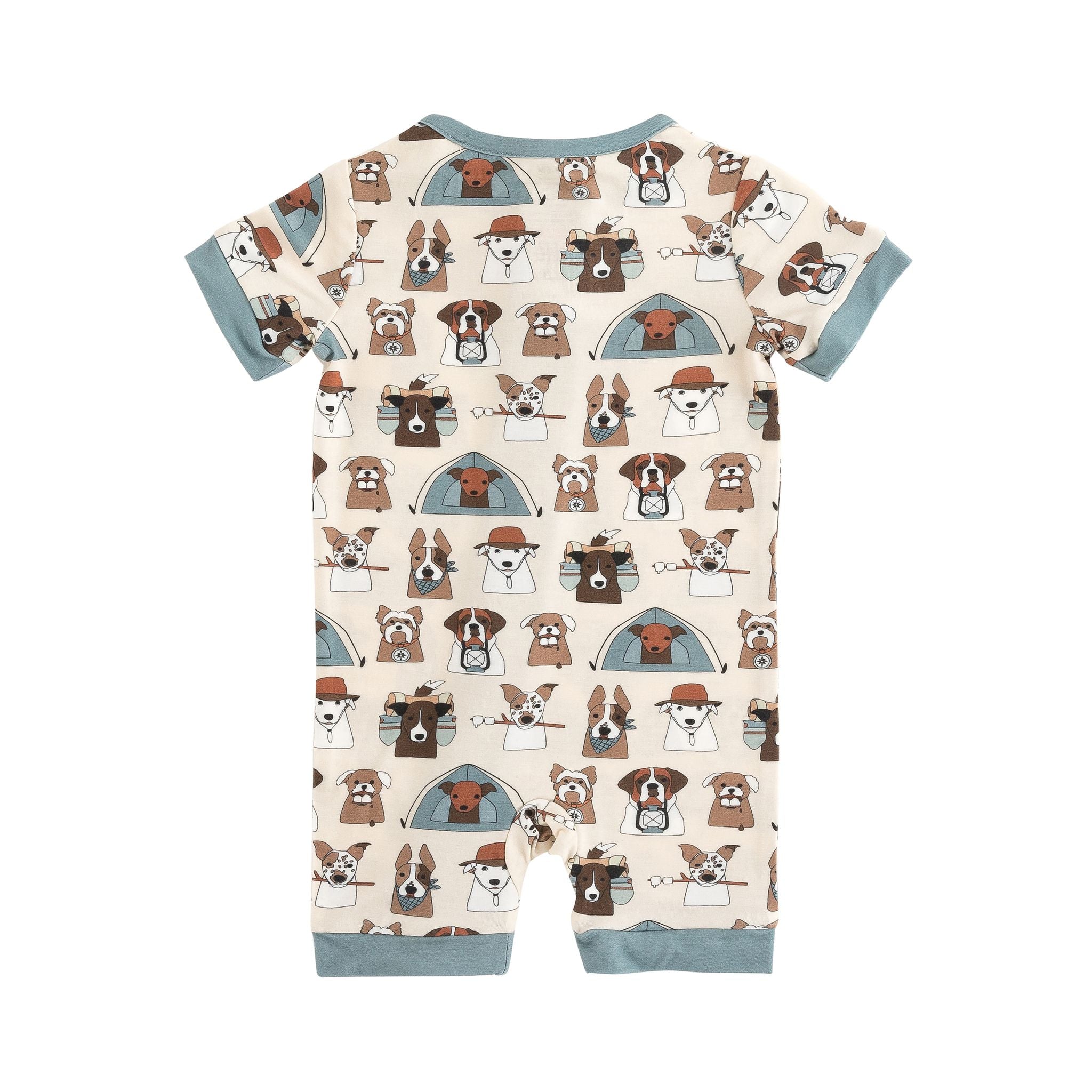 Camp Paws (romper) - Blue