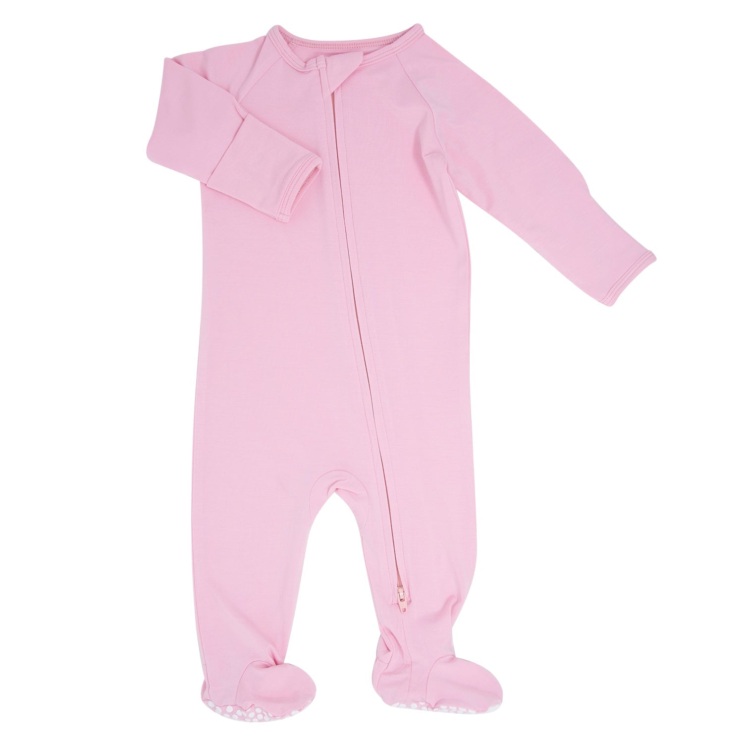Candy Pink Zipper Footie