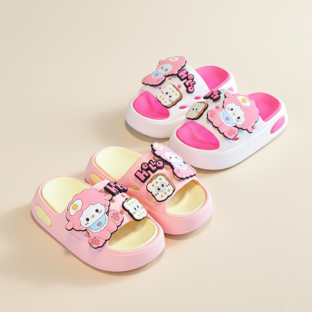 Cartoon Slippers Soft-soled And Non-slip Ages 2-10
