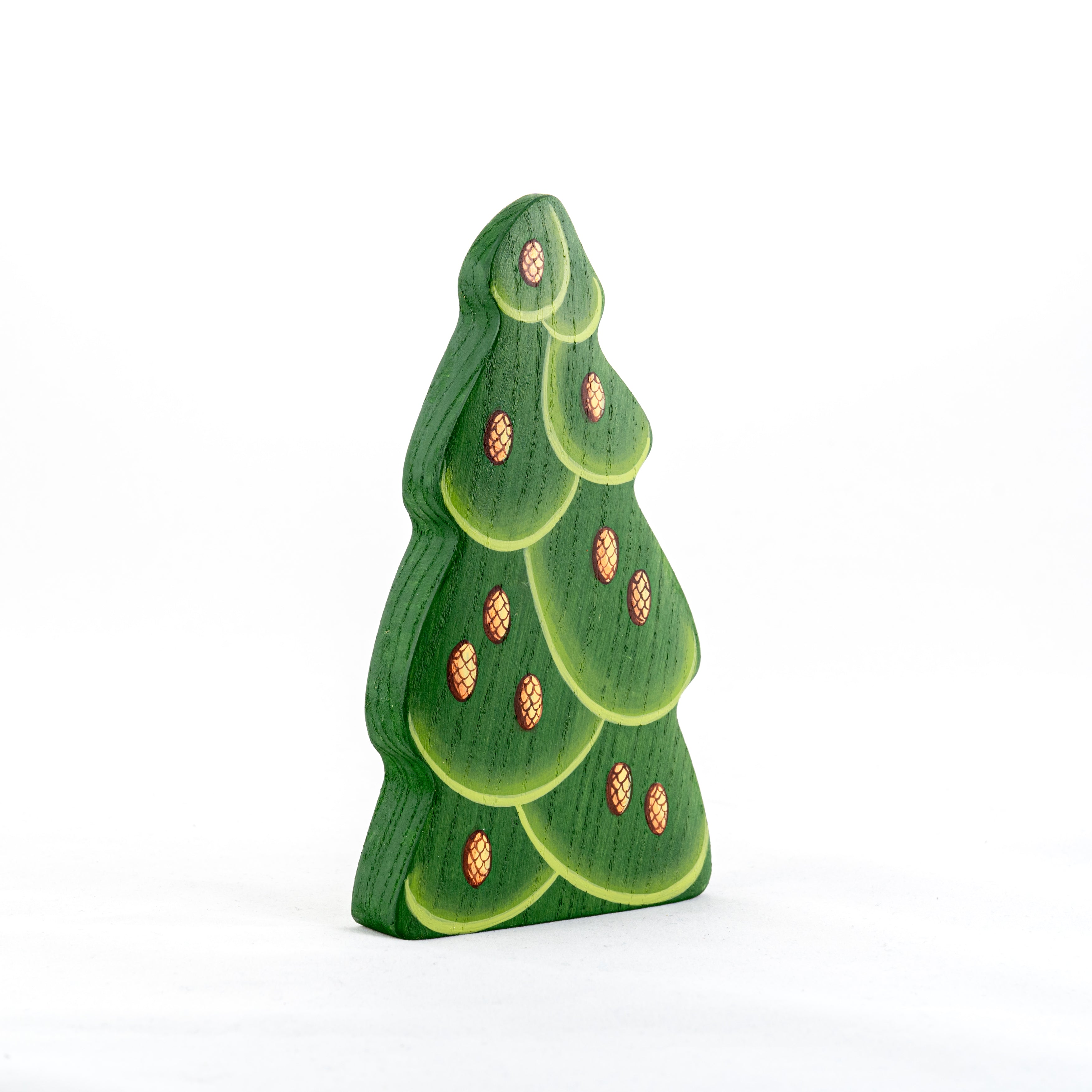 Waldorf Wooden Large Christmas Tree With Pinecones