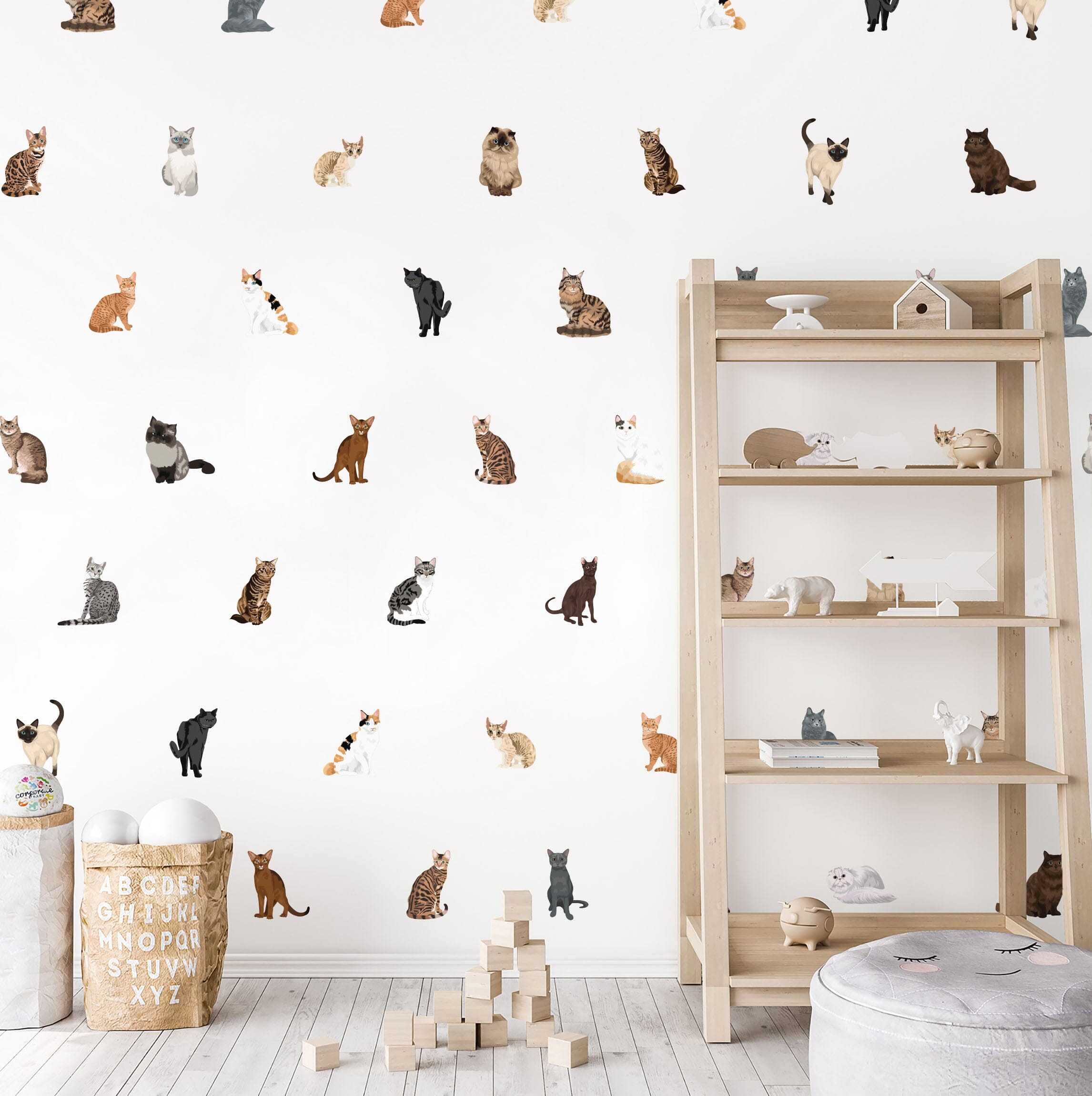 Colorful Cat Wall Decals