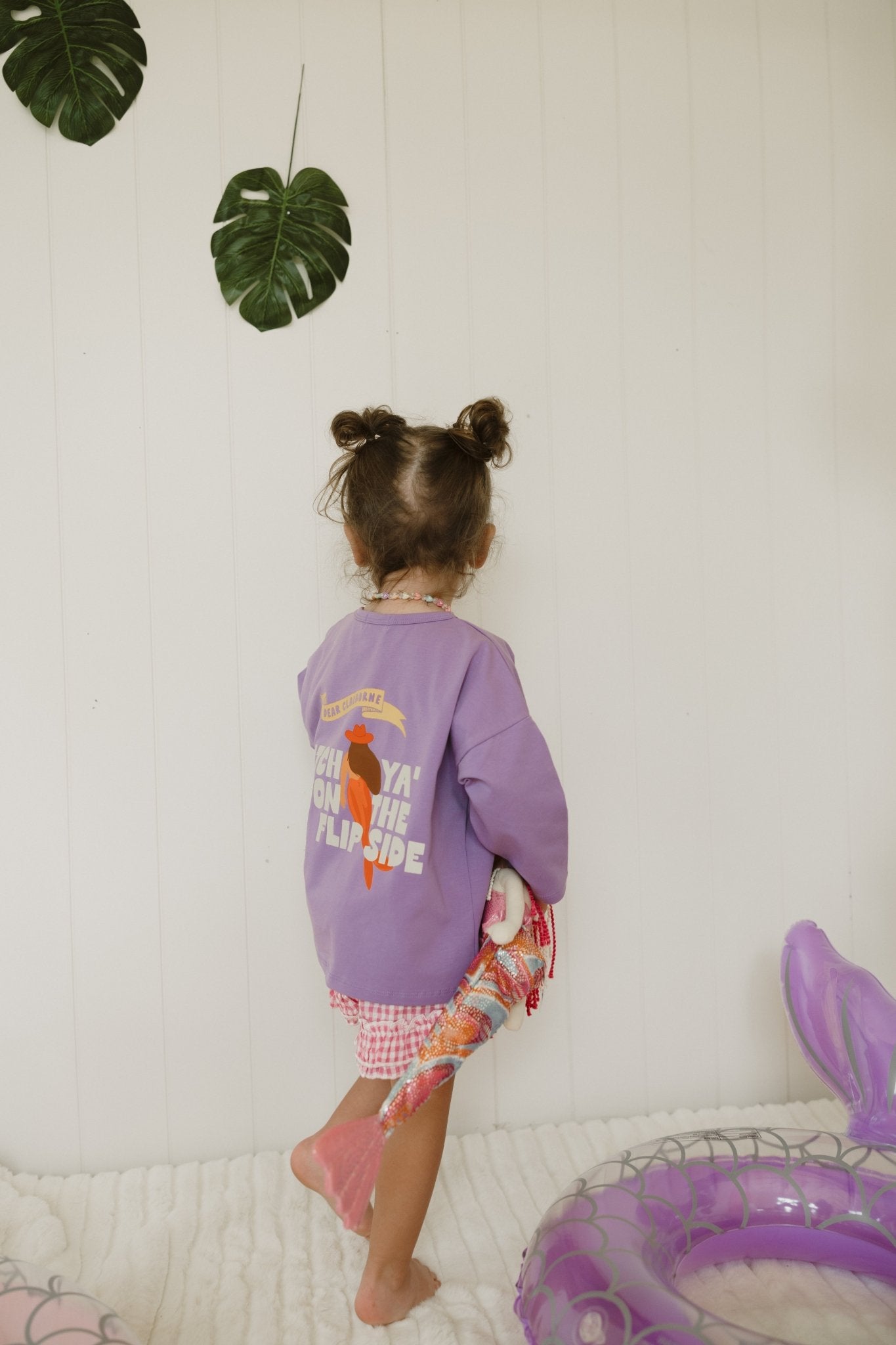 Catch You On The Flip Side Long Sleeve Tee – Mermaid Graphic