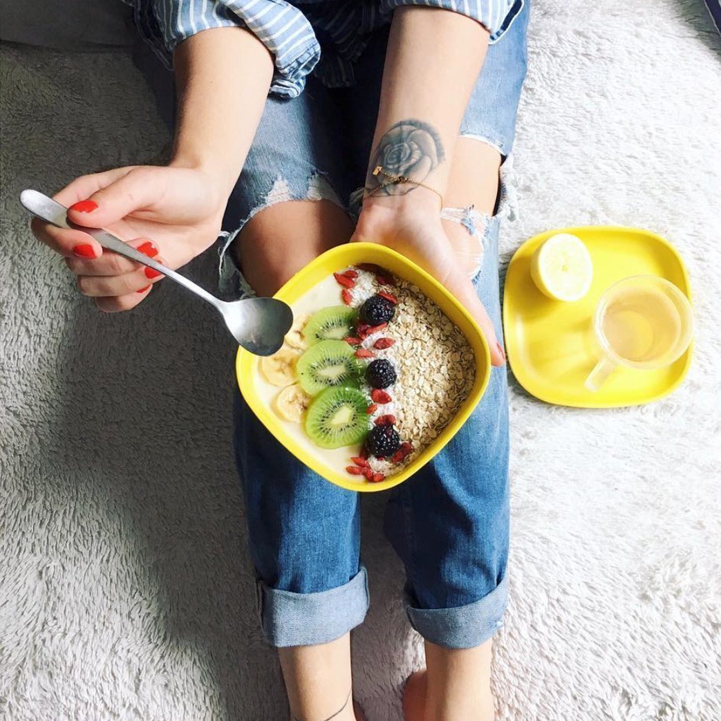 Bamboo Cereal Bowl - 4 Piece Set - Lemon